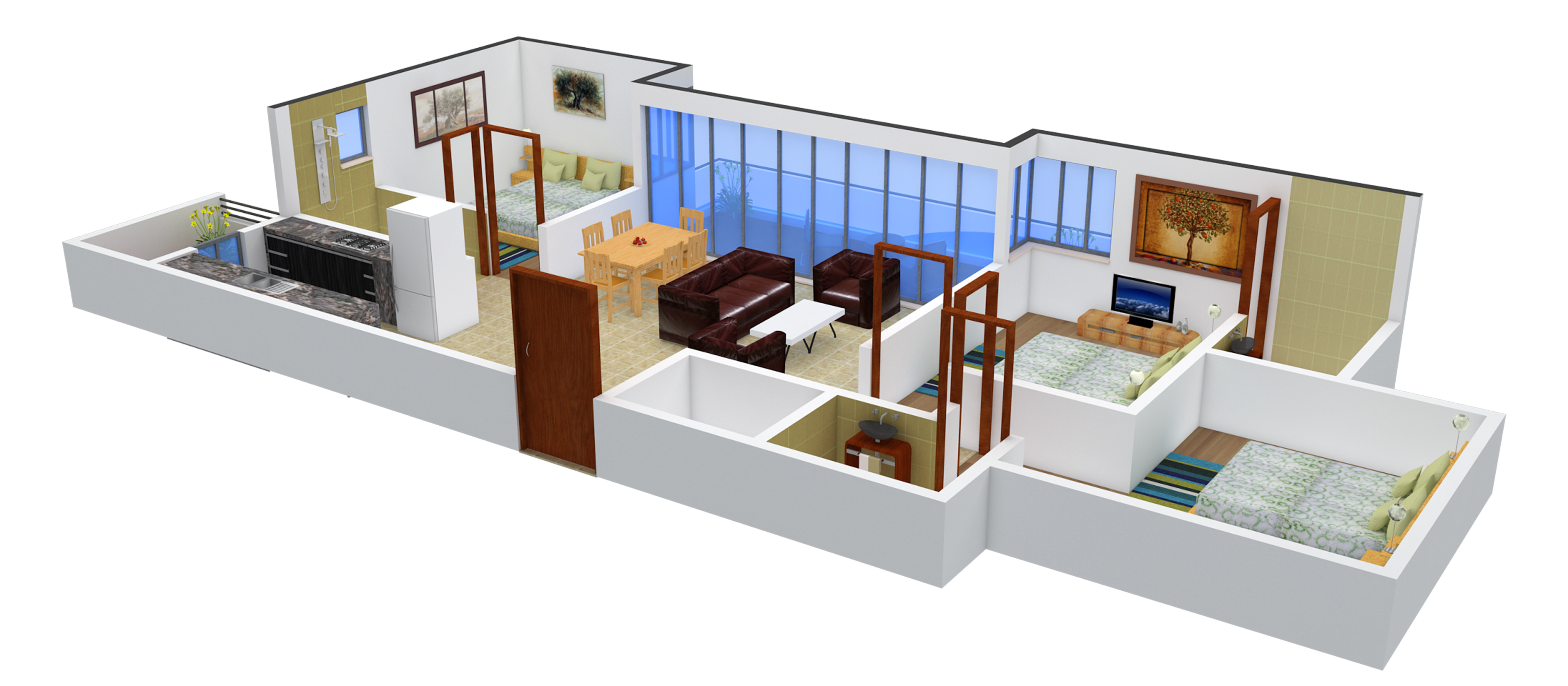3DFloorPlan of Niranjan Tridha