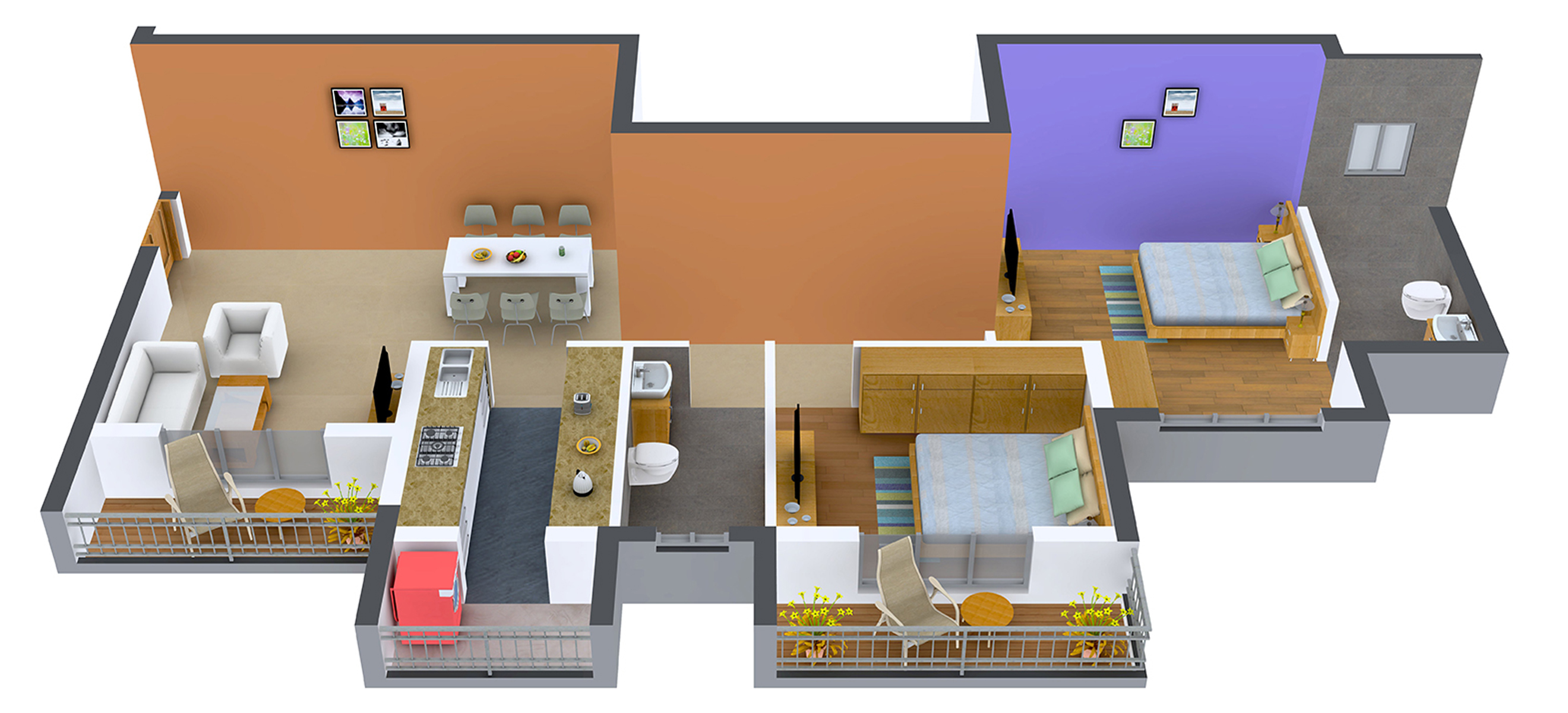 3DFloorPlan of Clover Casablanca