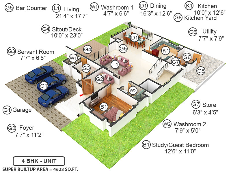 3DFloorPlan of Olympia Panache