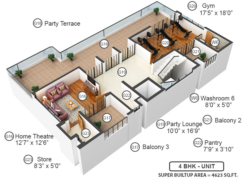 3DFloorPlan of Olympia Panache