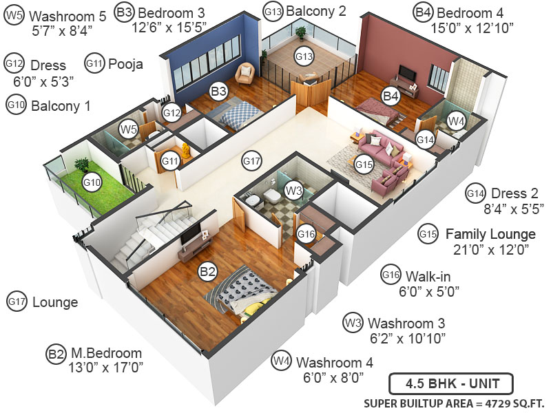 3DFloorPlan of Olympia Panache