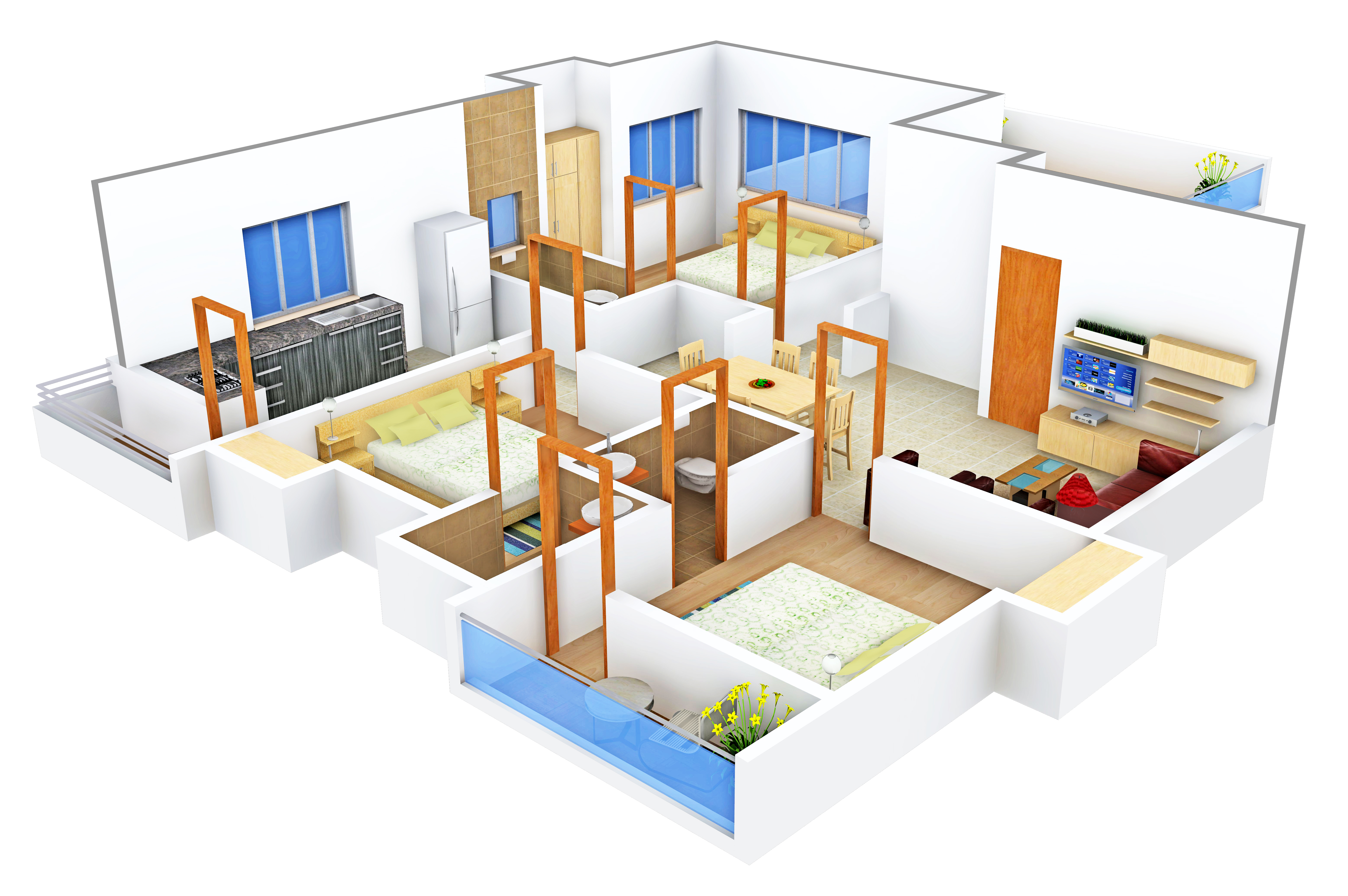 3DFloorPlan of Mehta Prachi