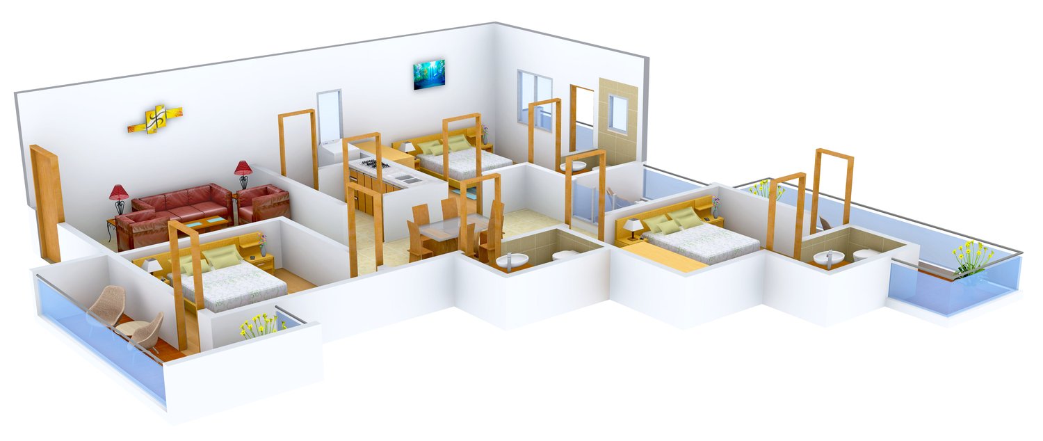 3DFloorPlan of EAPL Sri Tirumala Splendor