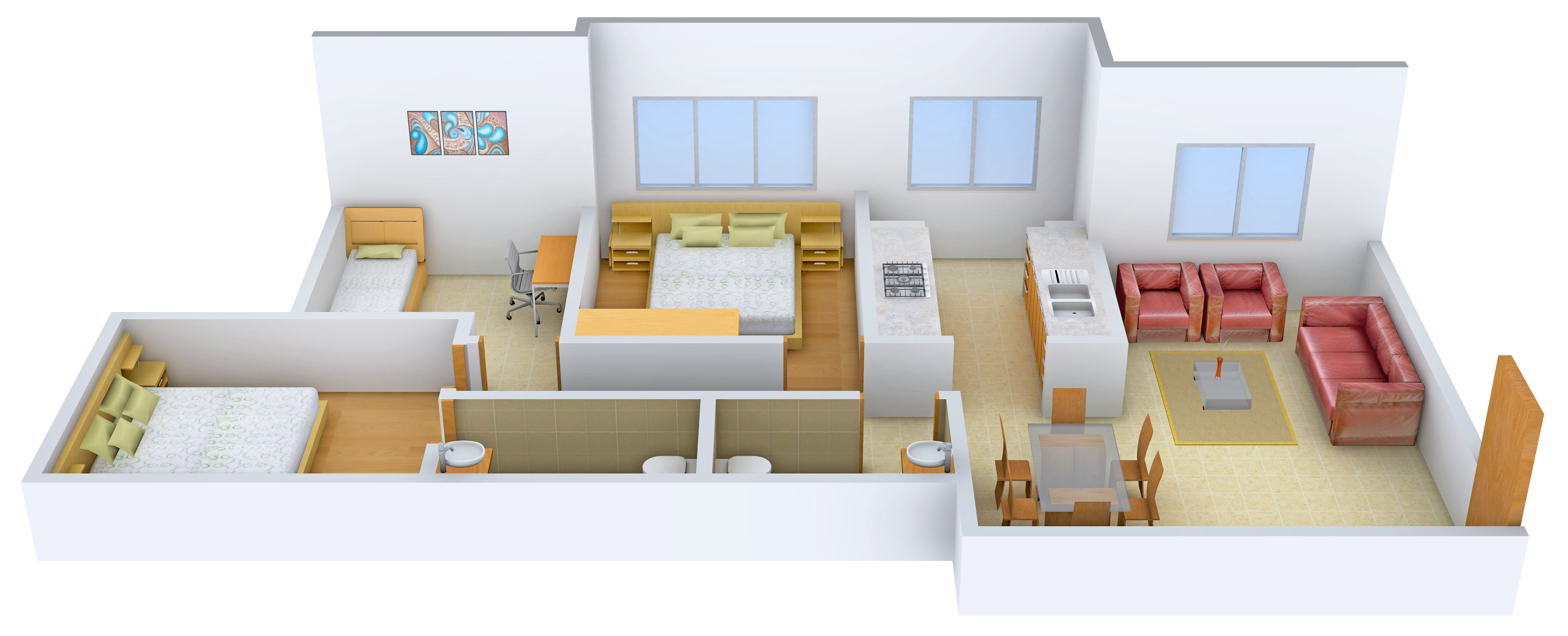 3DFloorPlan of Kabra New Vinay