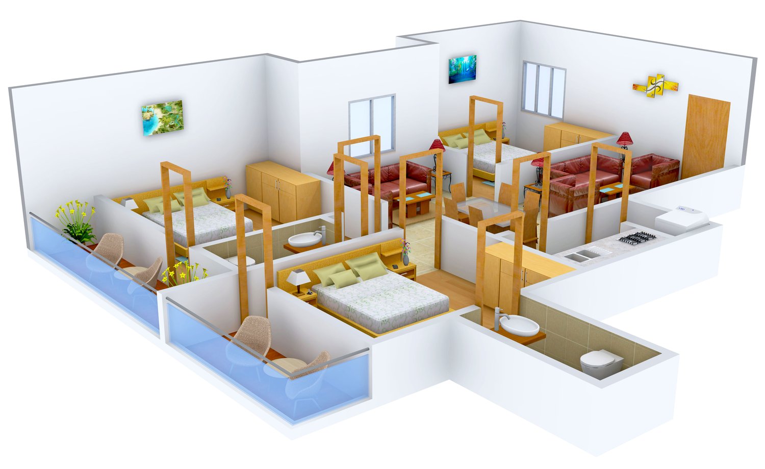 3DFloorPlan of EAPL Sri Tirumala Splendor