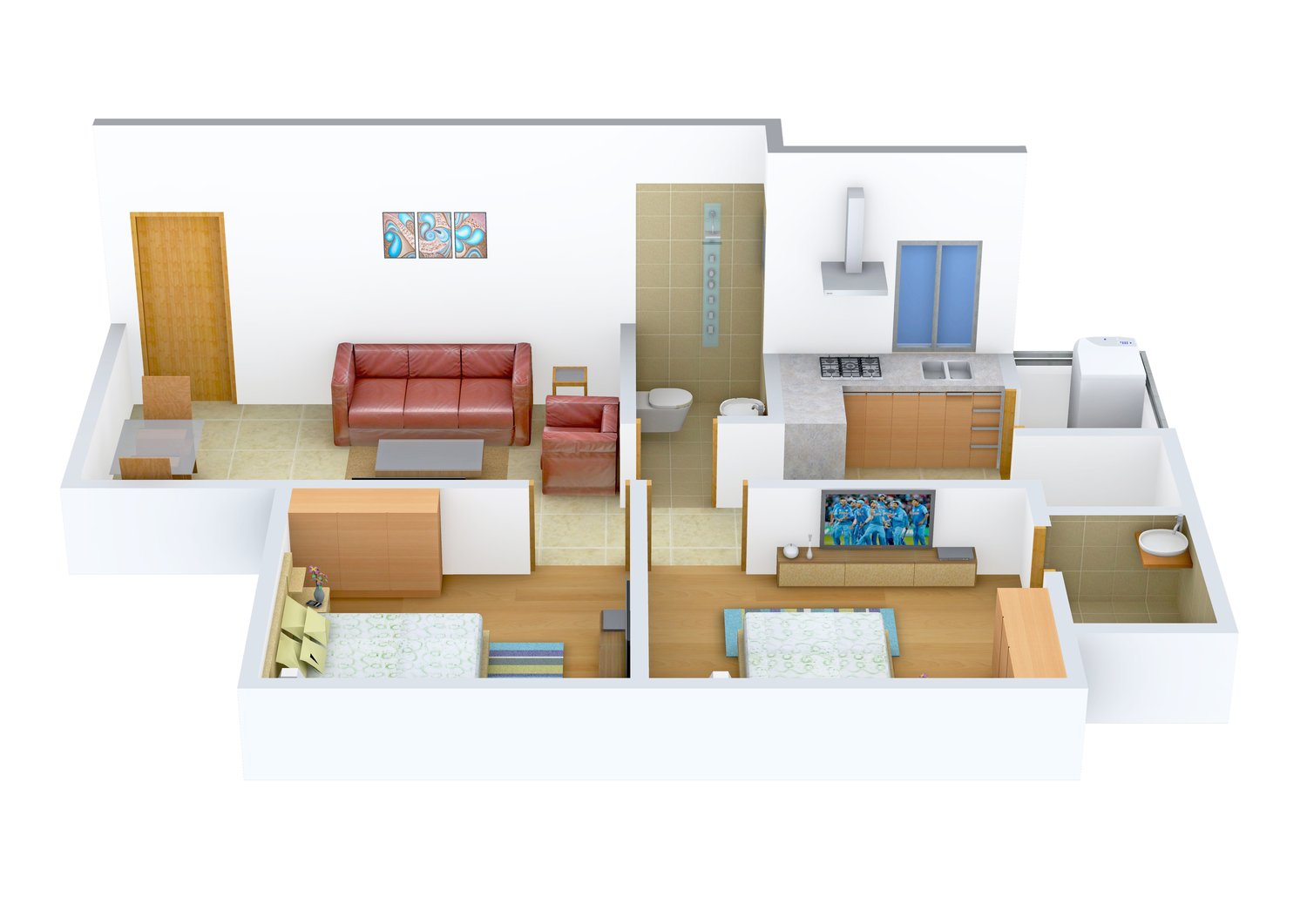 3DFloorPlan of Adani Aangan
