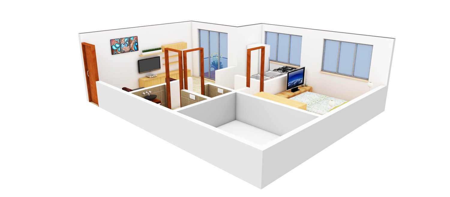 3DFloorPlan of LJ Arya Residency