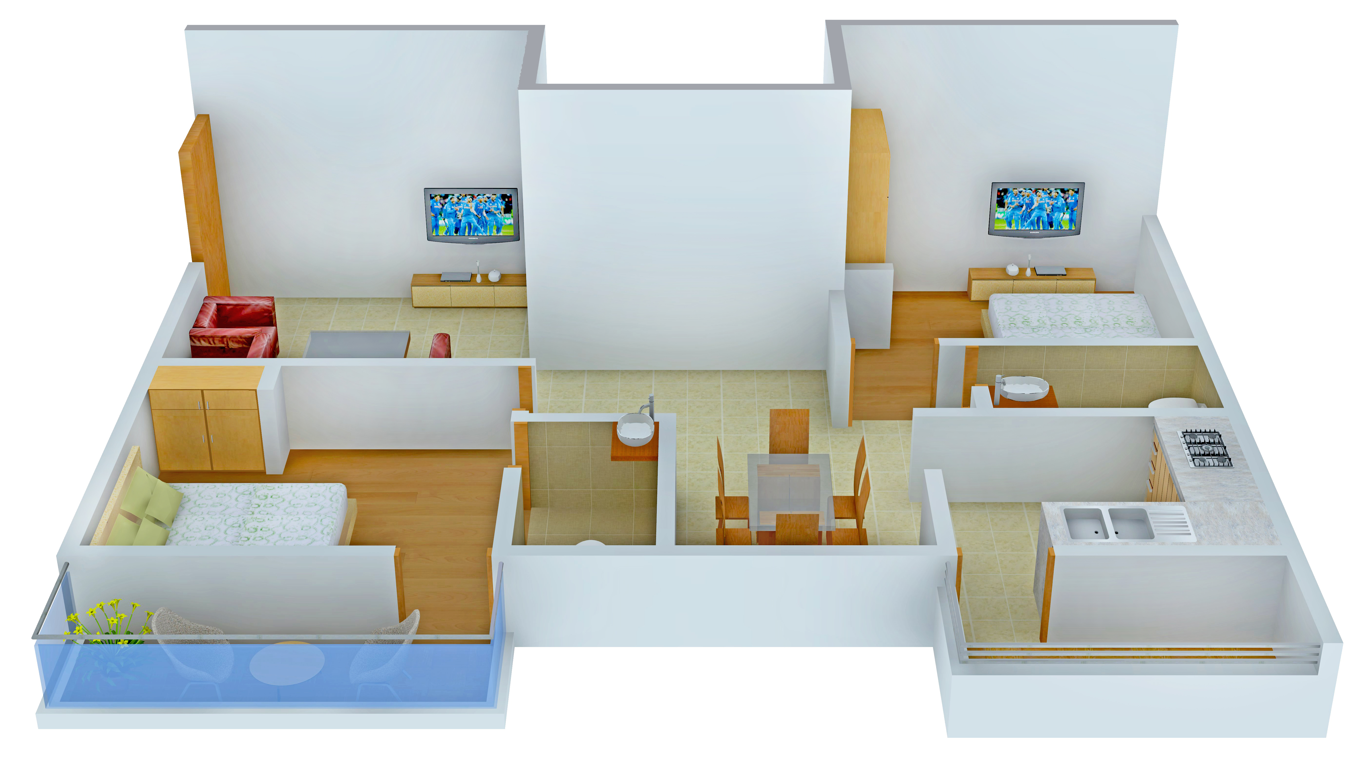 3DFloorPlan of Aaditi Aaradana