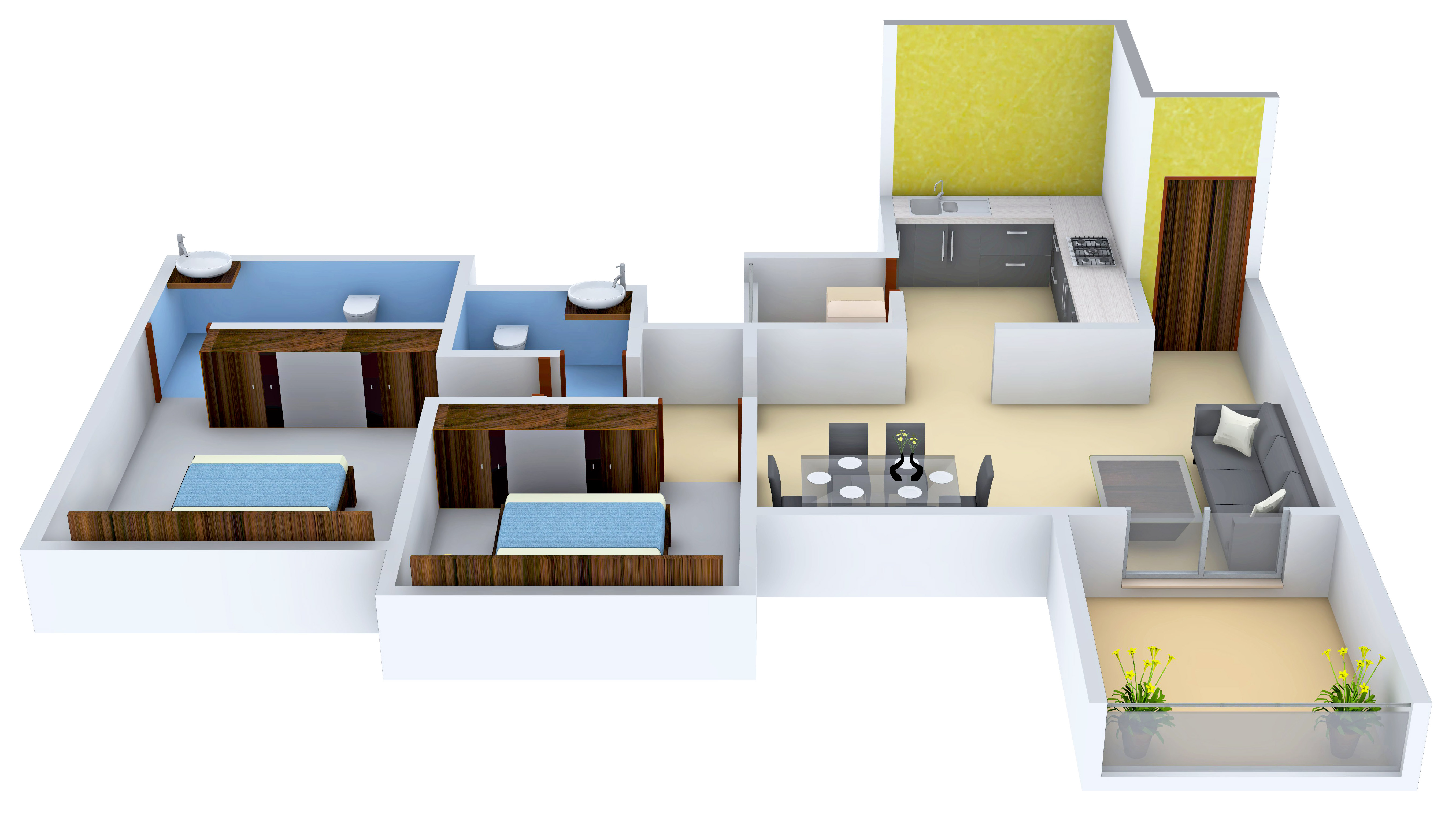 3DFloorPlan of Kumar Pinakin Pune