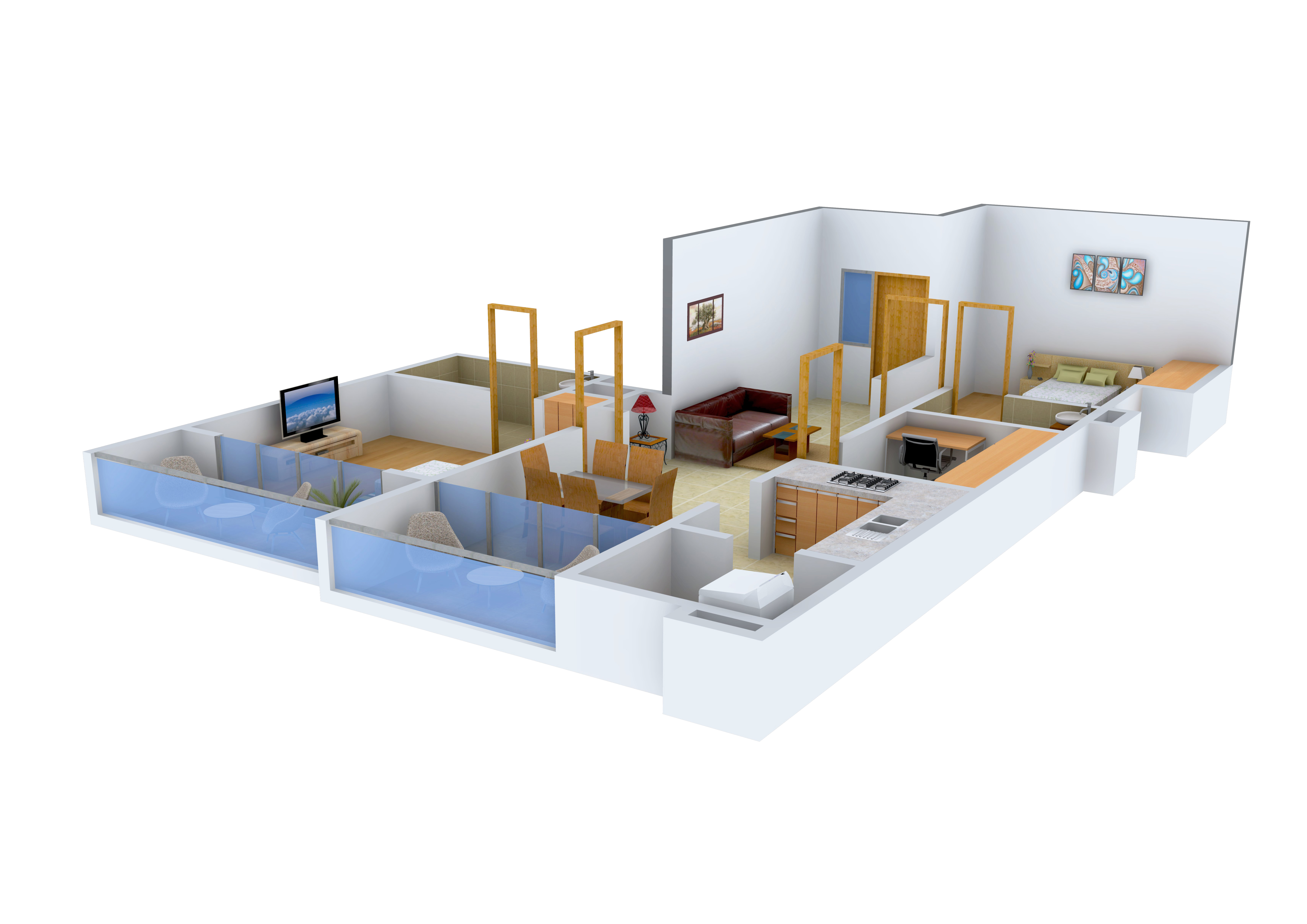 3DFloorPlan of Prachodaya Ekanta