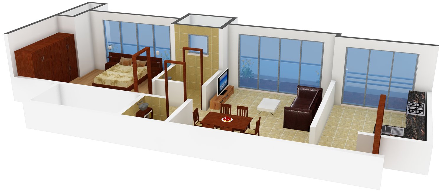 3DFloorPlan of Geeta Heights Building B and Building C