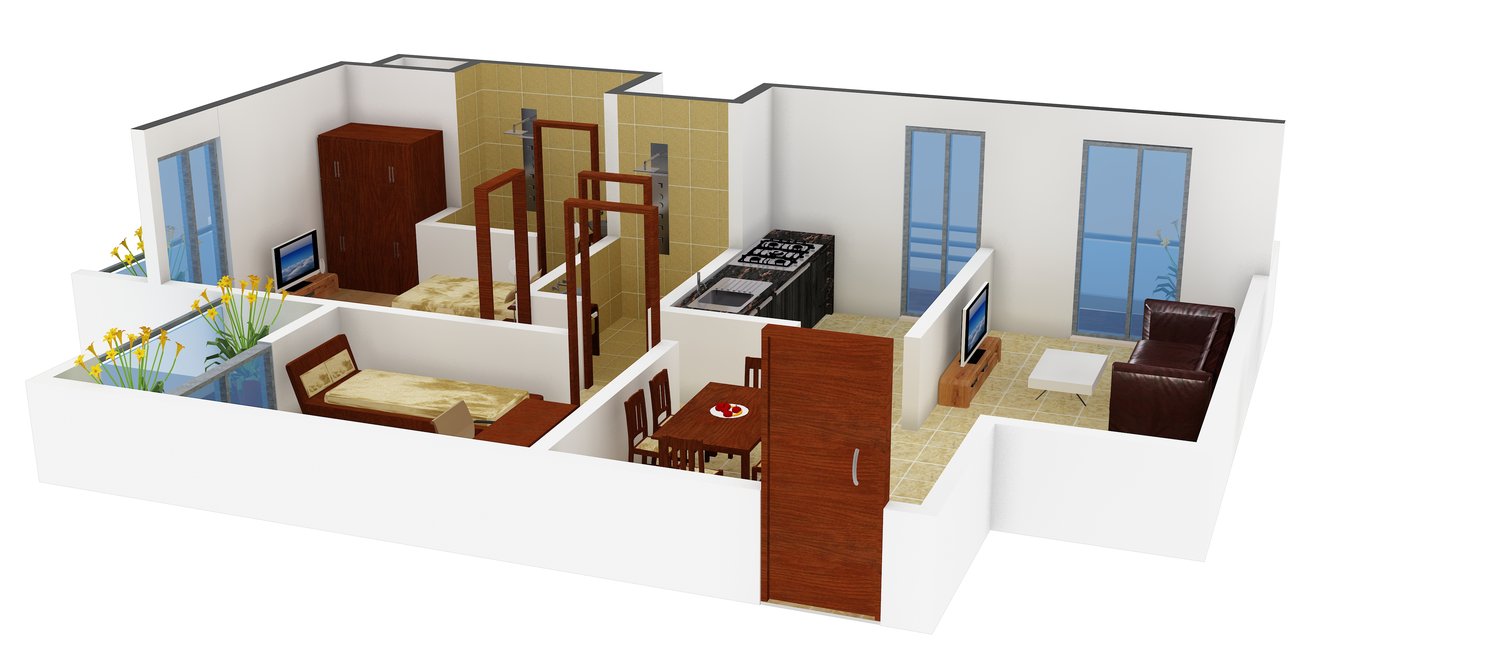 3DFloorPlan of Geeta Heights Building B and Building C