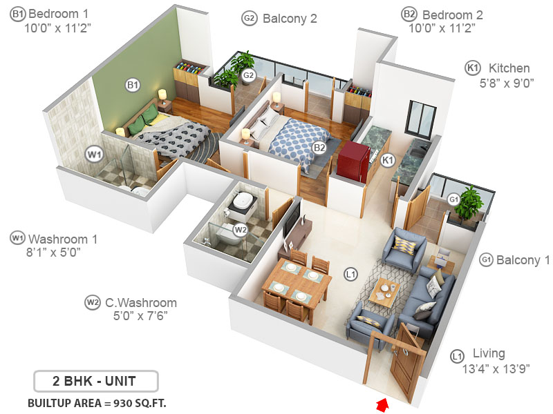 3DFloorPlan of KLJ Platinum Heights