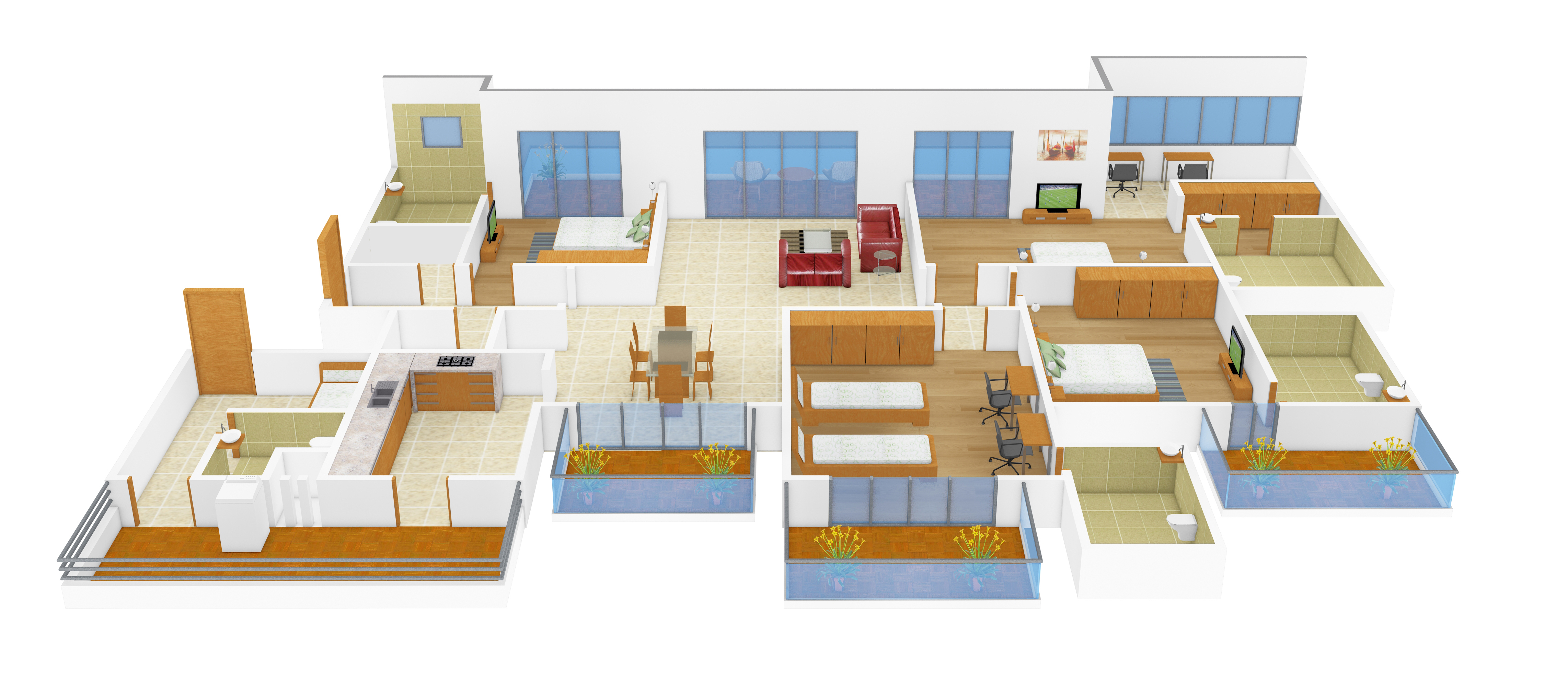 3DFloorPlan of Assotech Orion Tower
