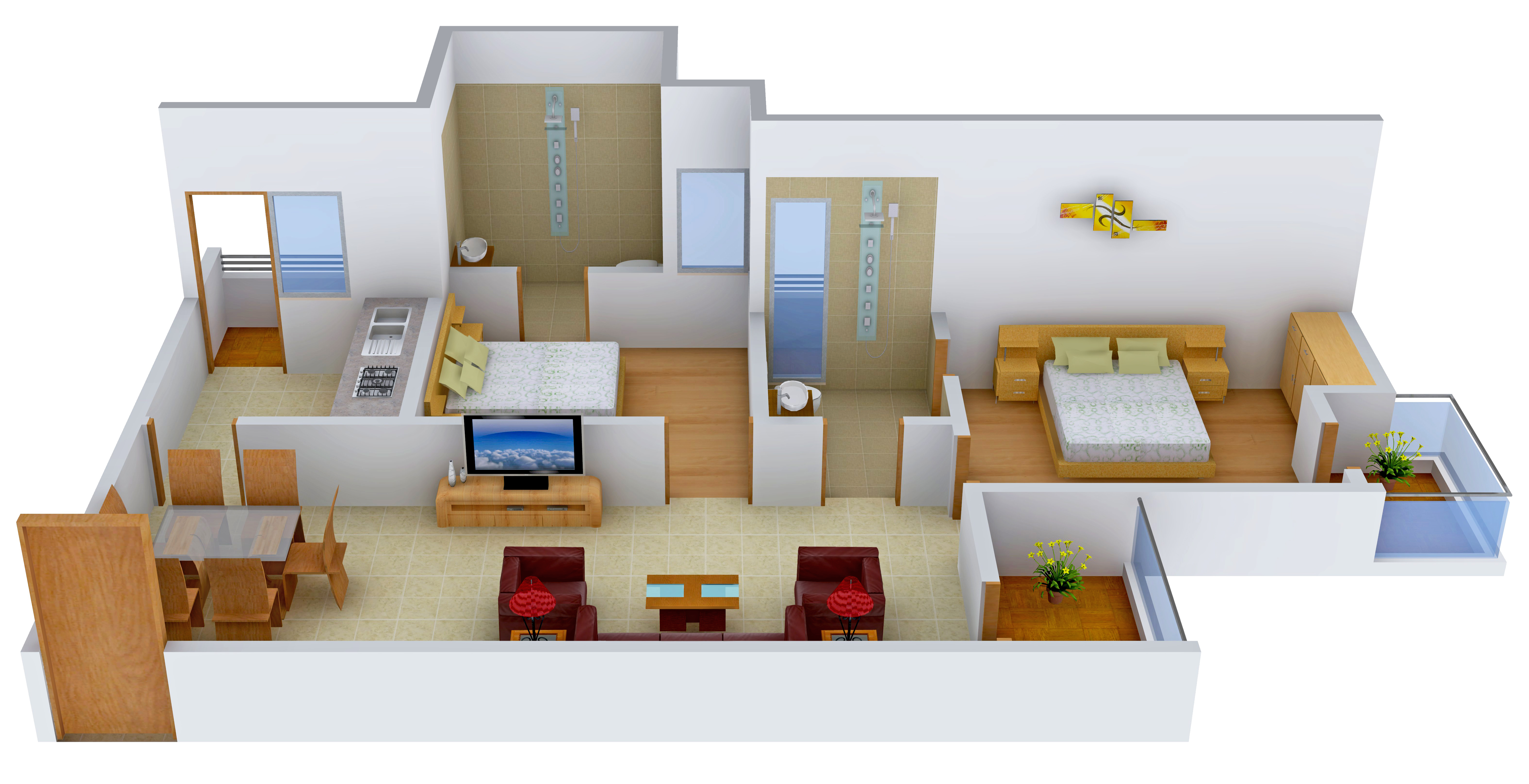 3DFloorPlan of Logix Blossom County