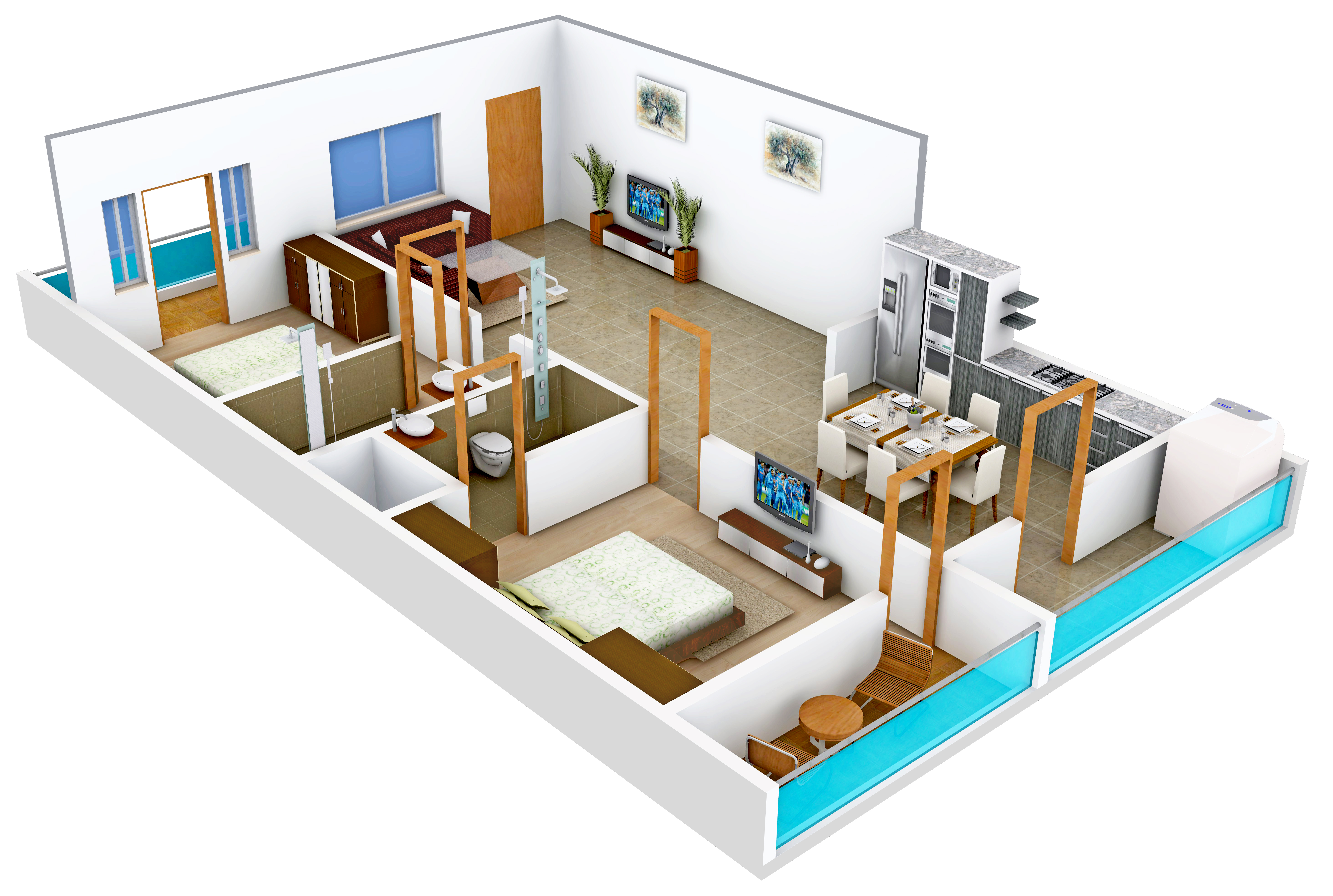 3DFloorPlan of PanaCea Golden Nest