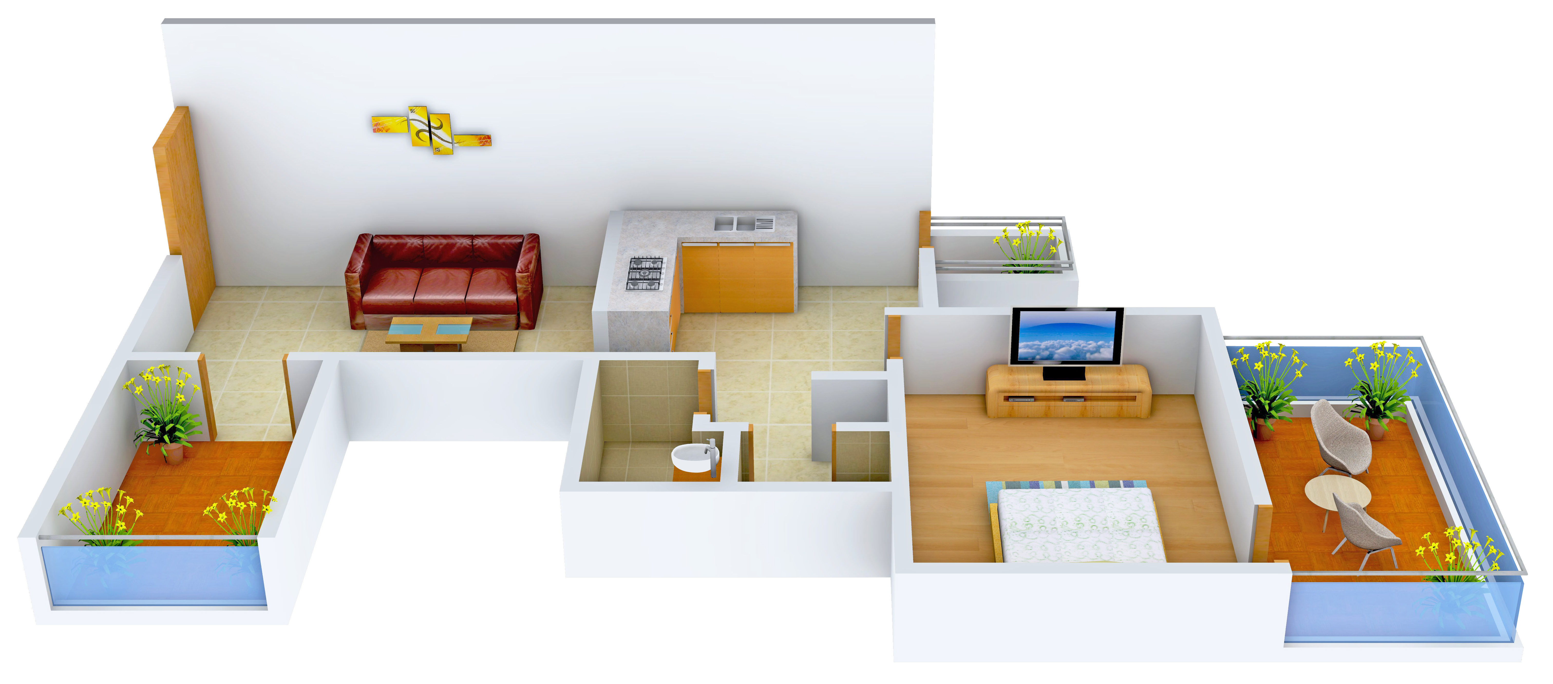 3DFloorPlan of Kohinoor Ambrosia