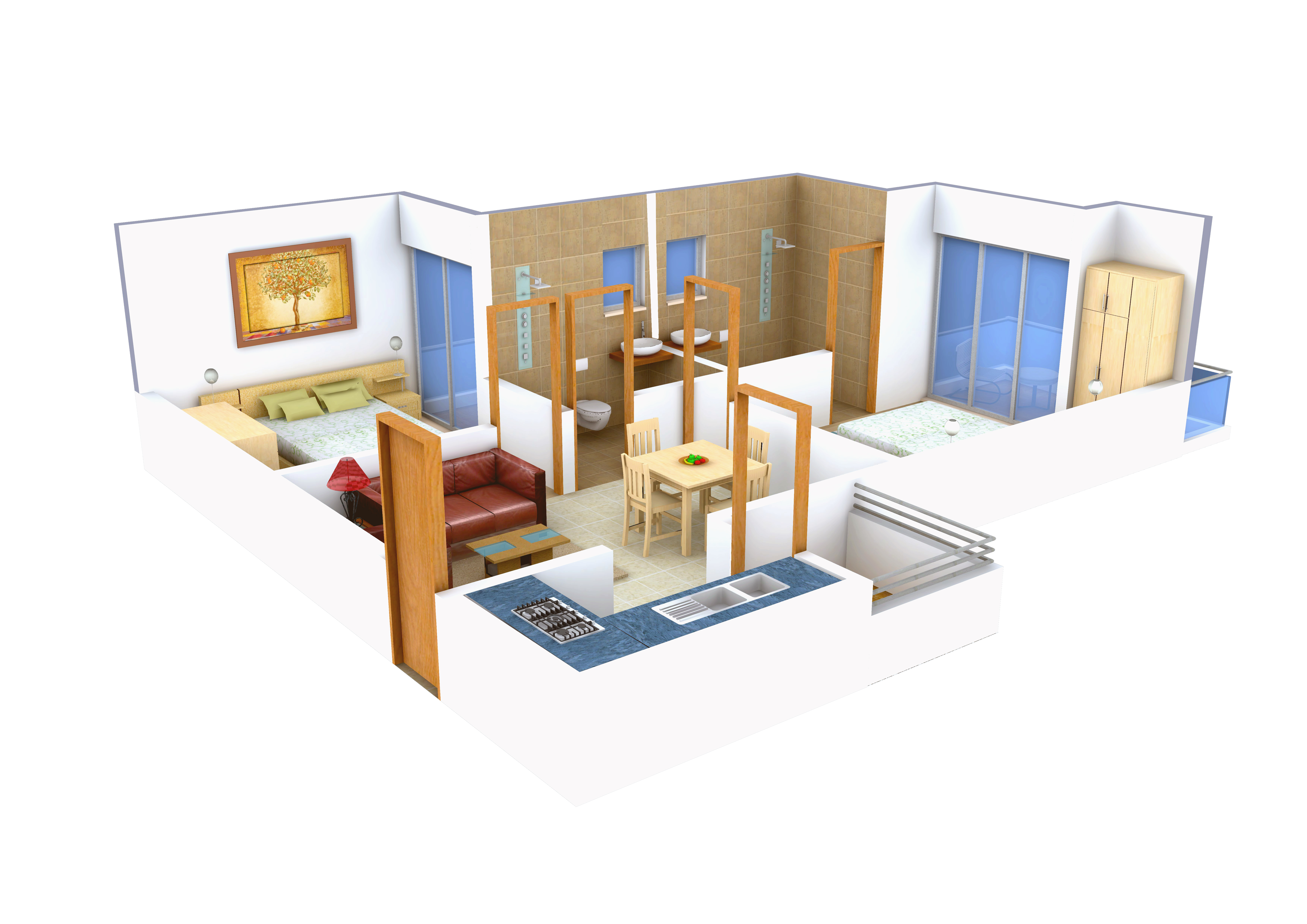 3DFloorPlan of Krishna 3 Dimension