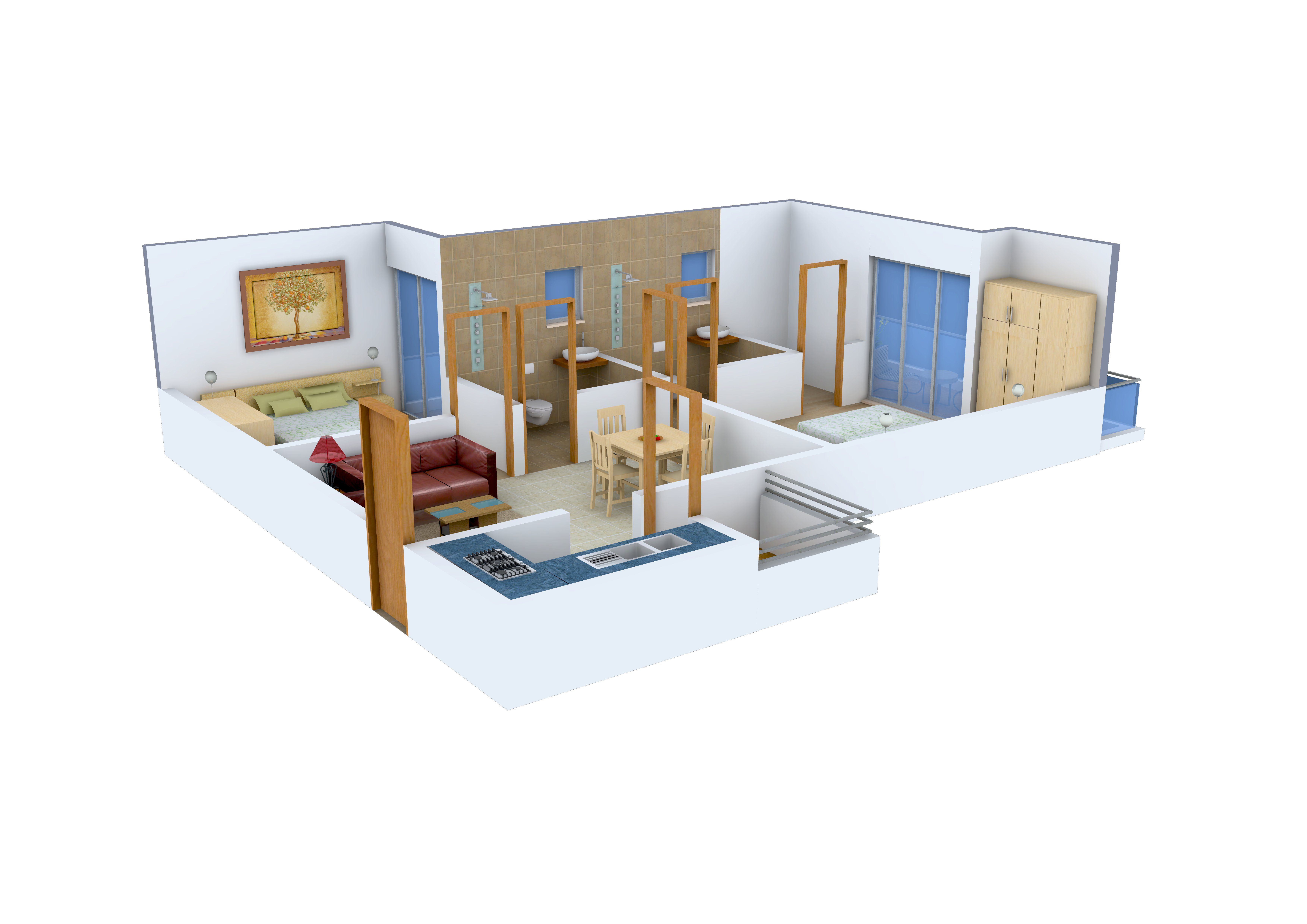 3DFloorPlan of Krishna 3 Dimension