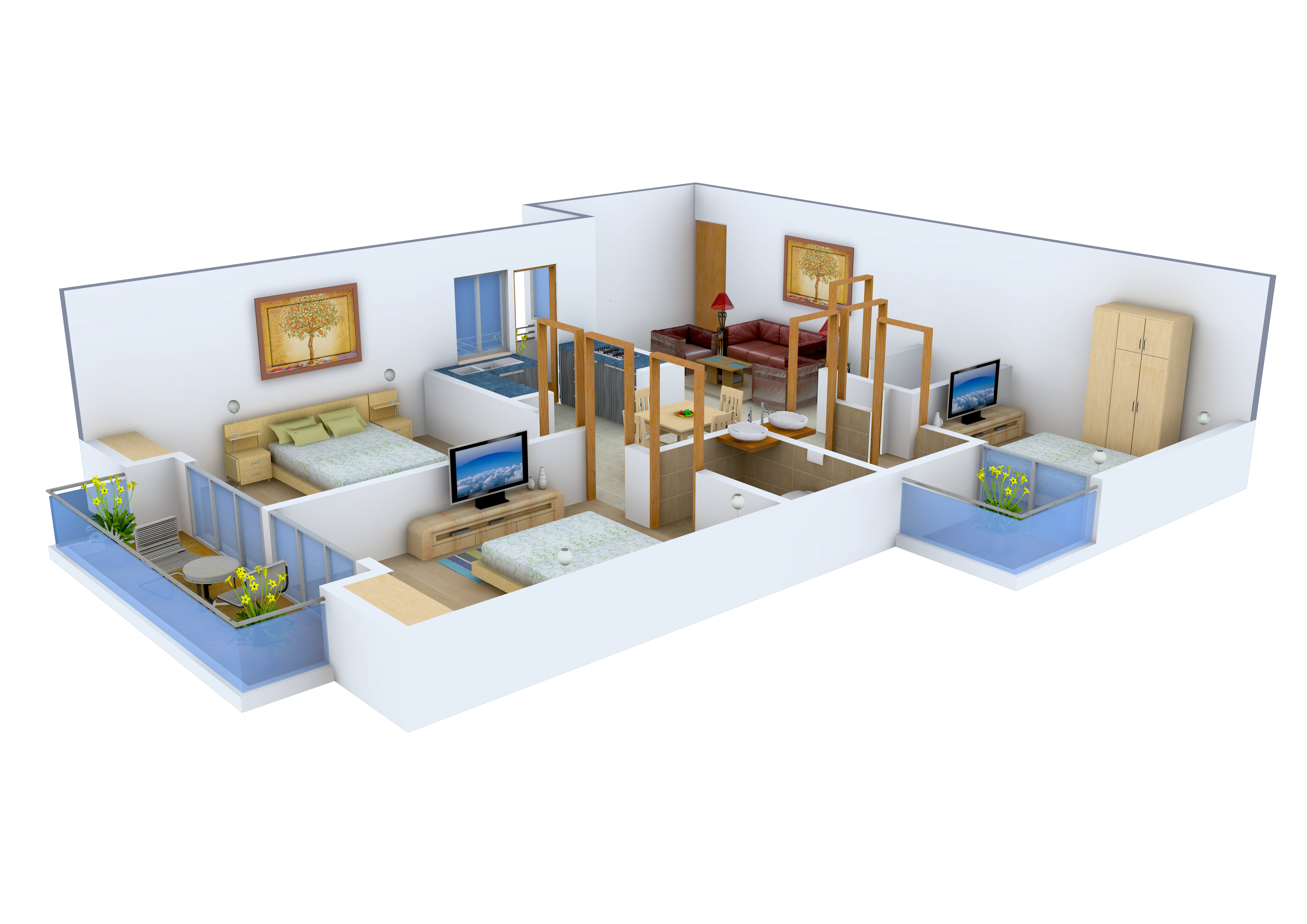 3DFloorPlan of Krishna 3 Dimension