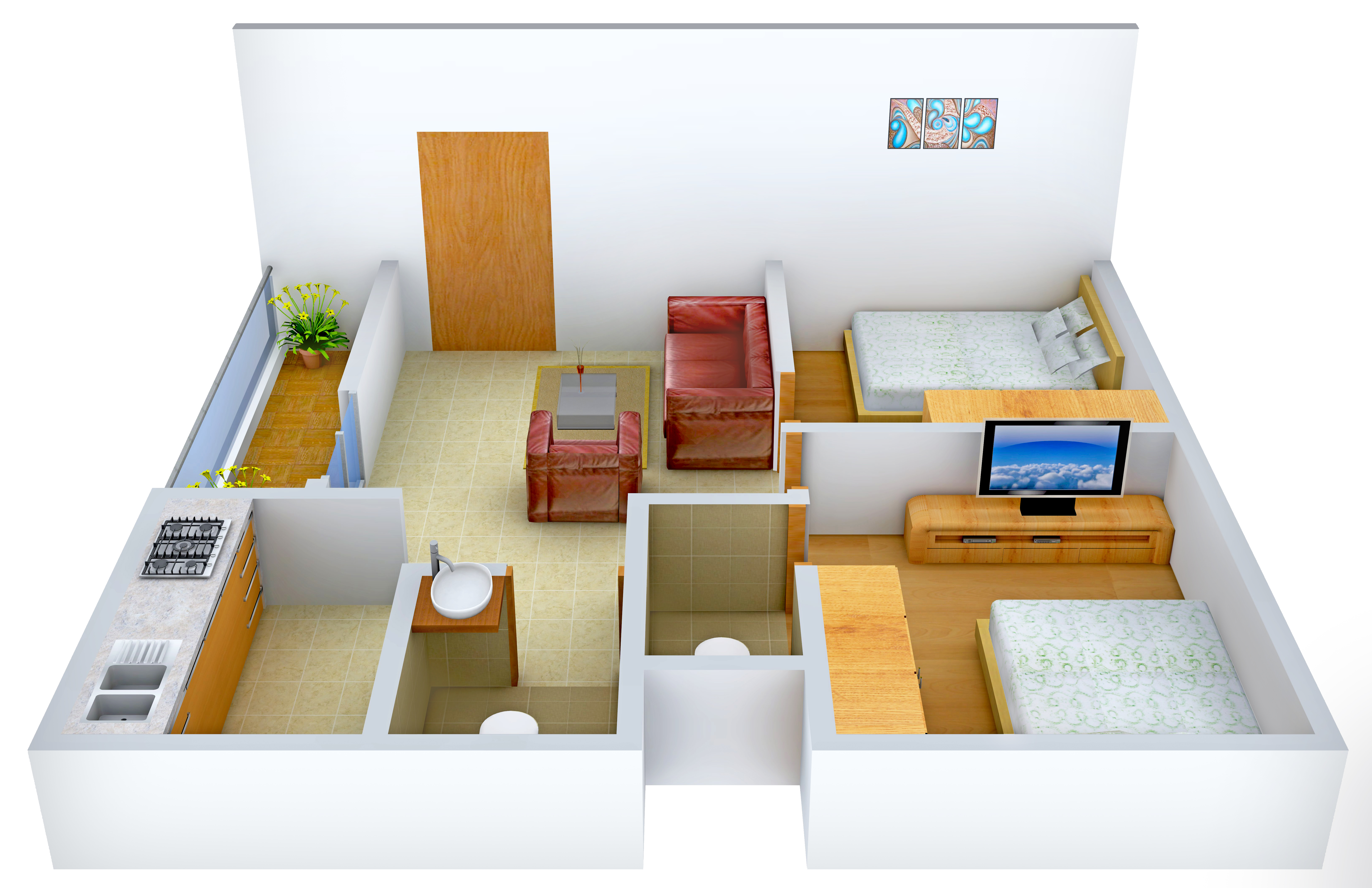 3DFloorPlan of Arvind Sowparnika