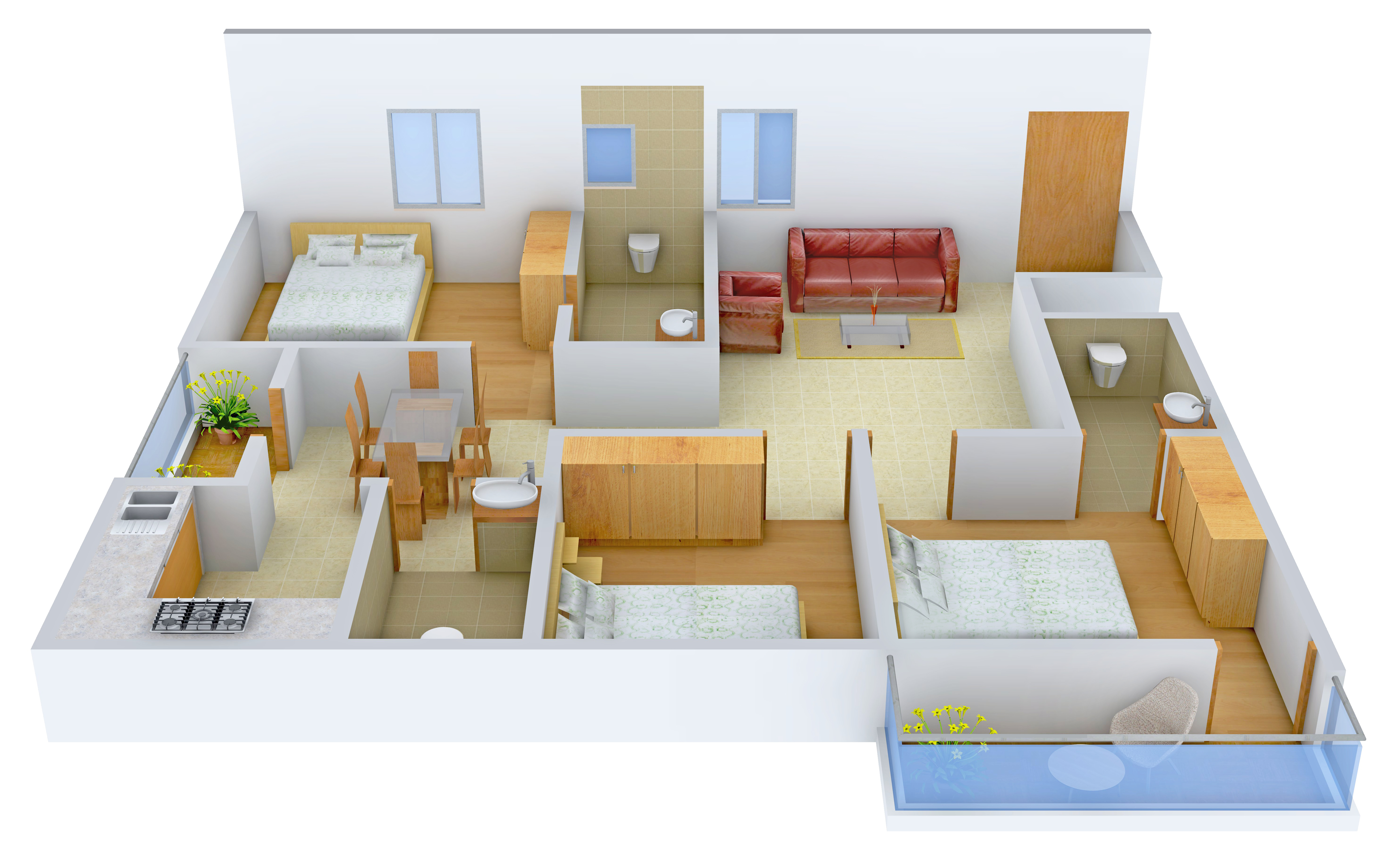 3DFloorPlan of Arvind Sowparnika