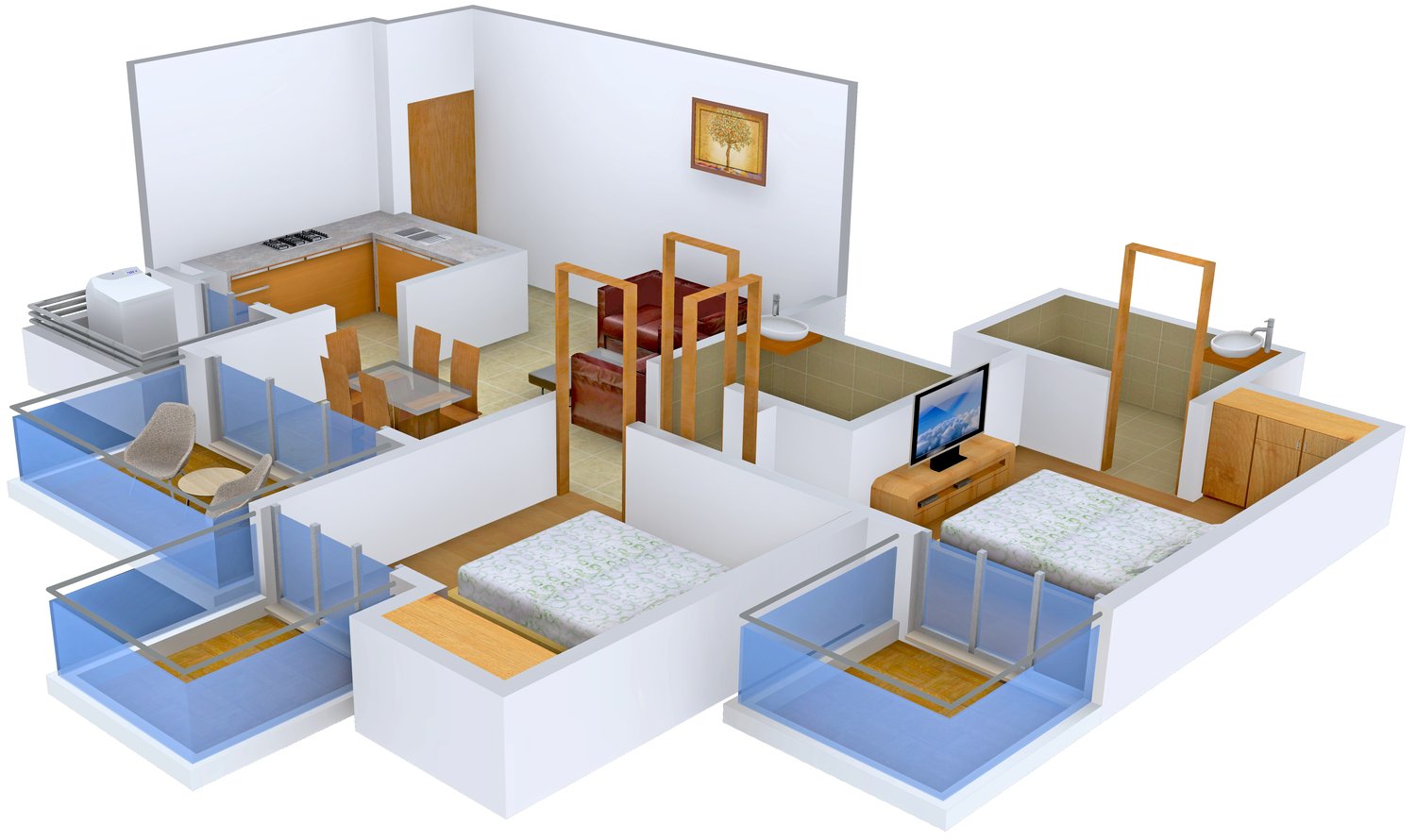 3DFloorPlan of Supertech Hues