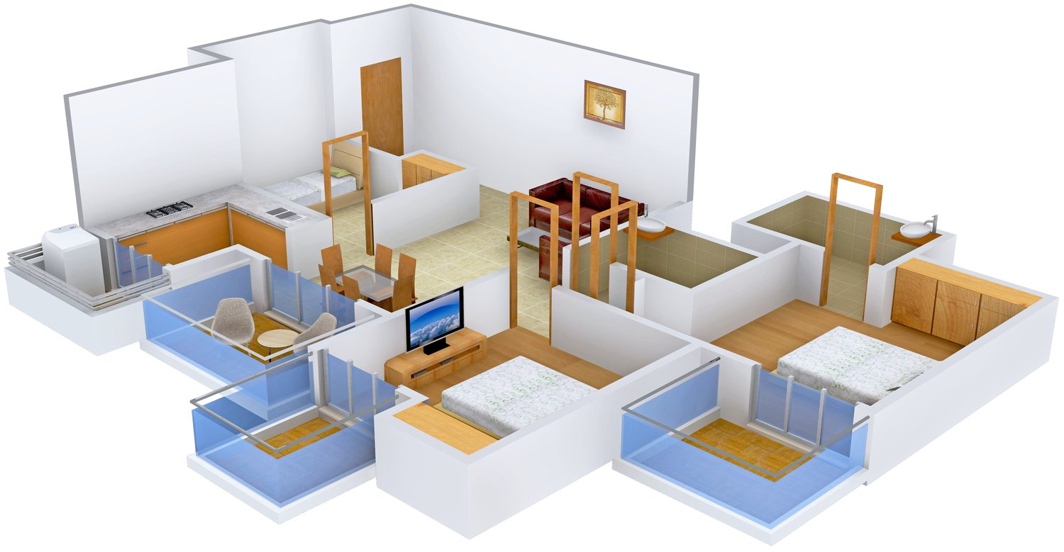 3DFloorPlan of Supertech Hues