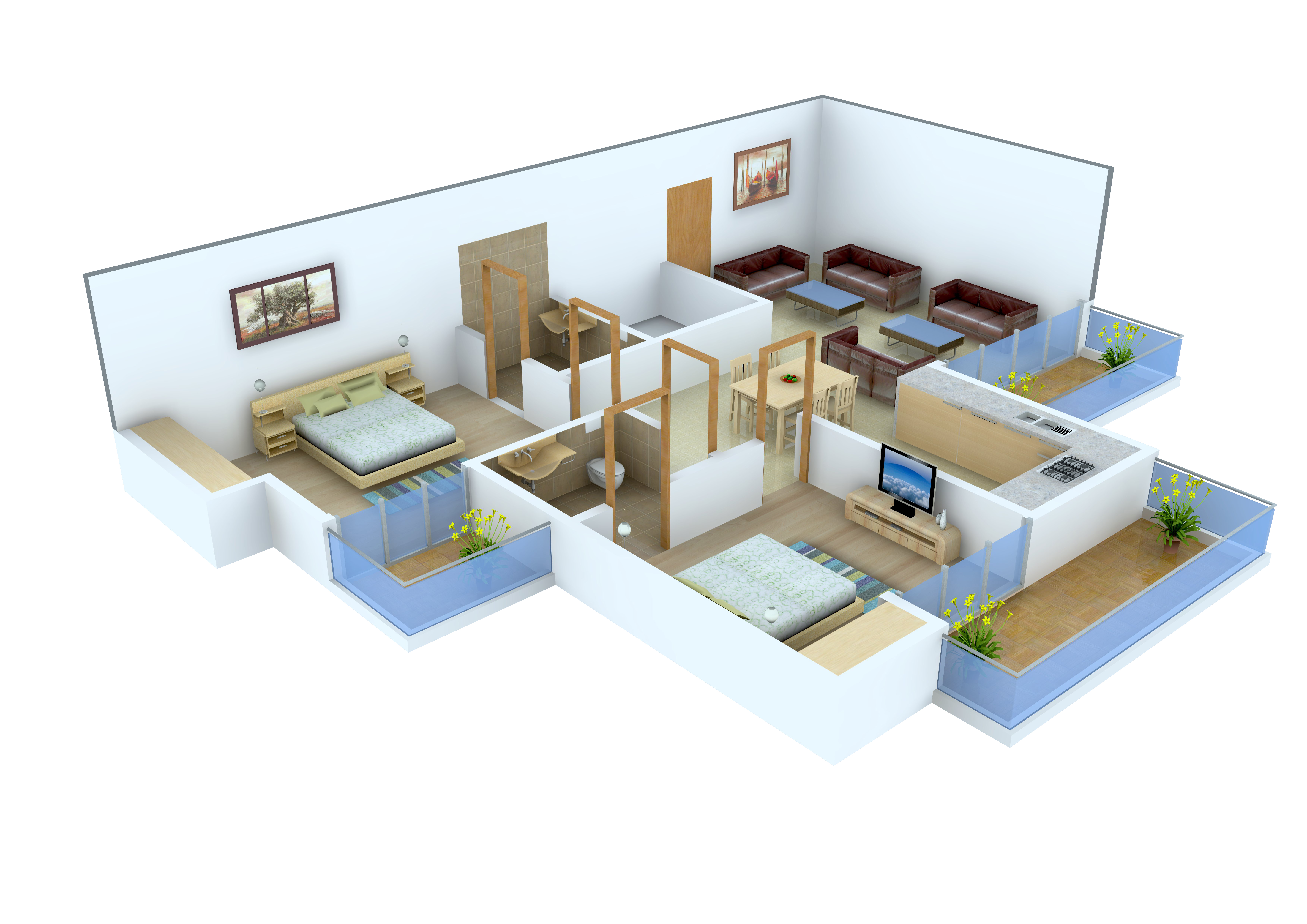 3DFloorPlan of Sarvottam KSN Square