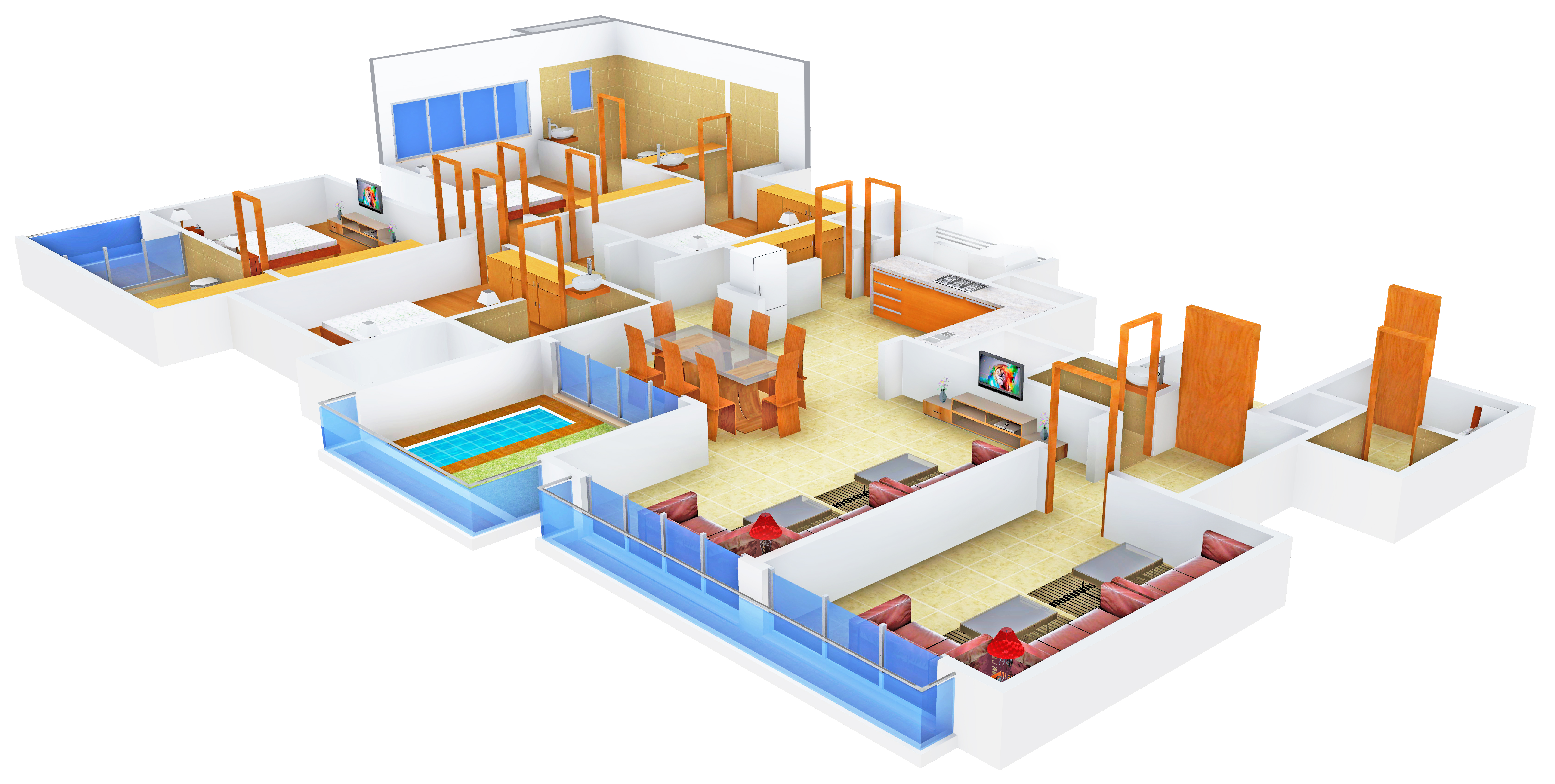 3DFloorPlan of Satyam Insignia