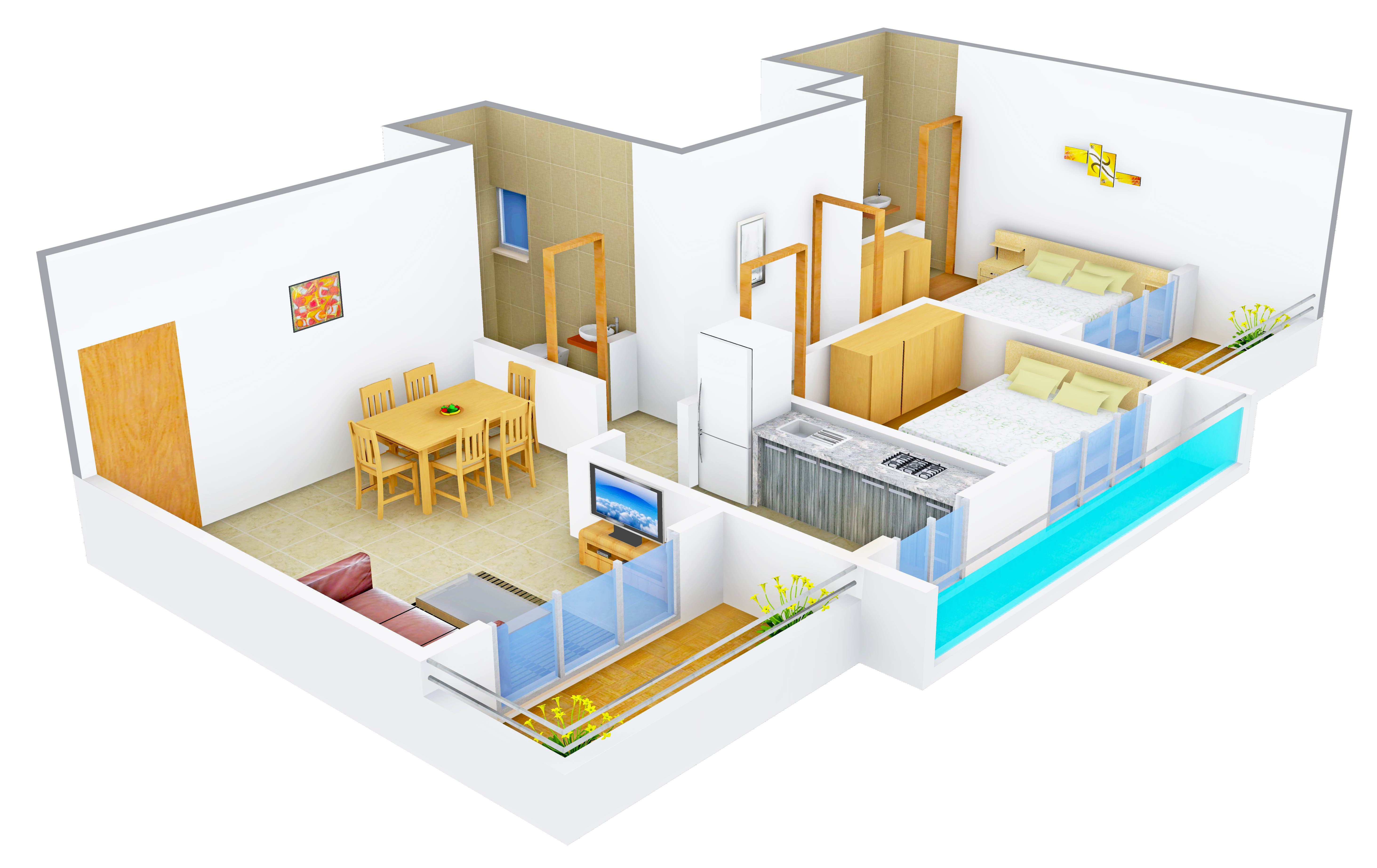 3DFloorPlan of Sai Yashaskaram