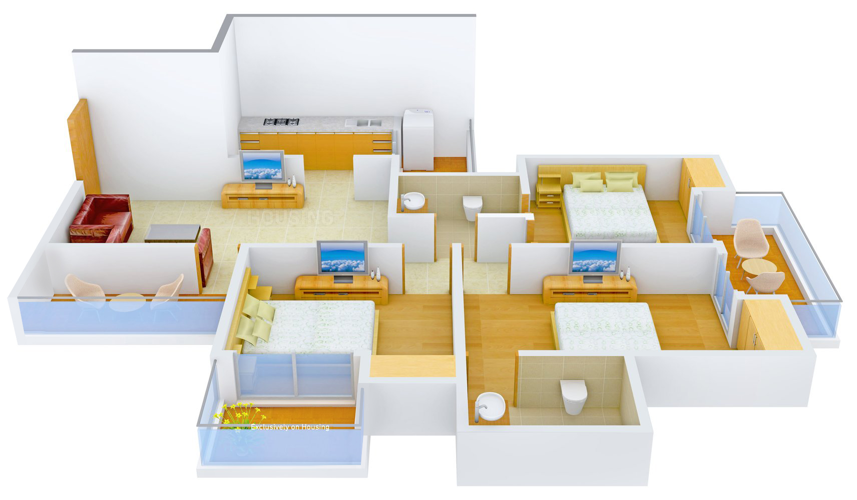 3DFloorPlan of Ekdant FNG