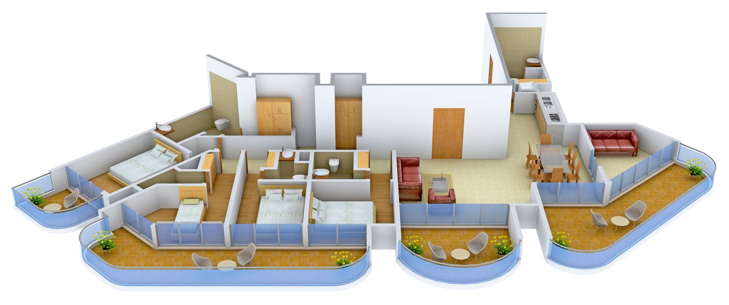 3DFloorPlan of Omkar 1973