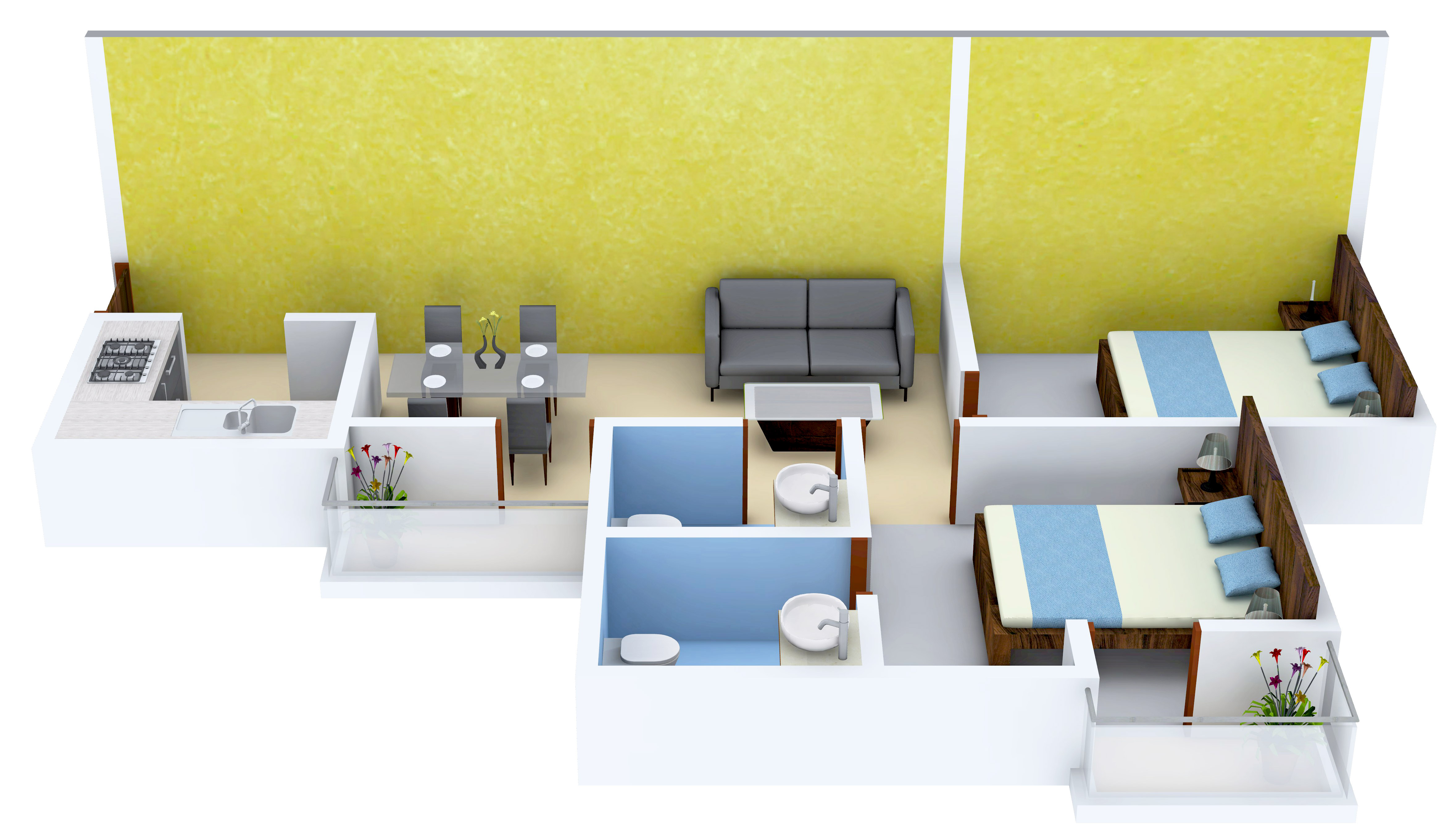 3DFloorPlan of Krish City Phase 2