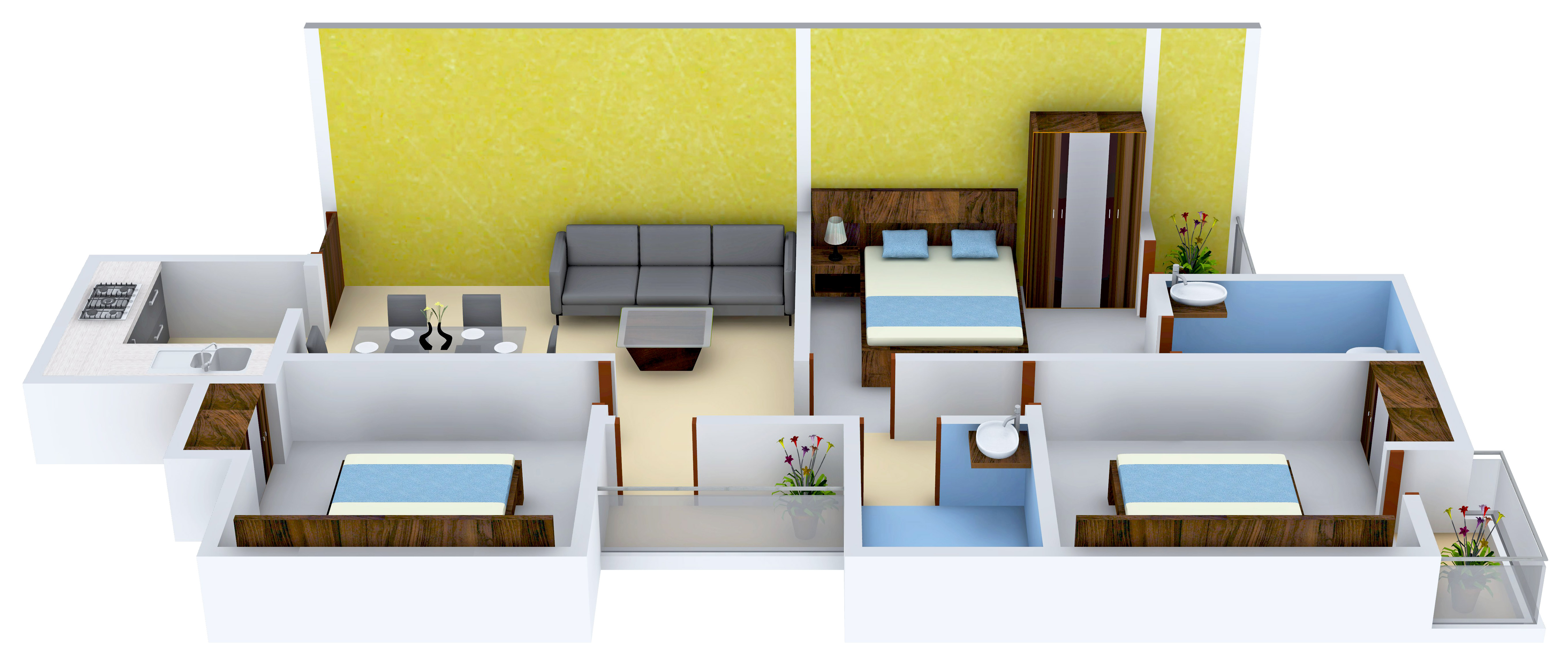 3DFloorPlan of Krish City Phase 2
