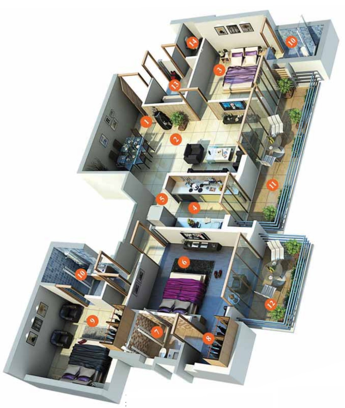 3DFloorPlan of TDI Lakeside Heights