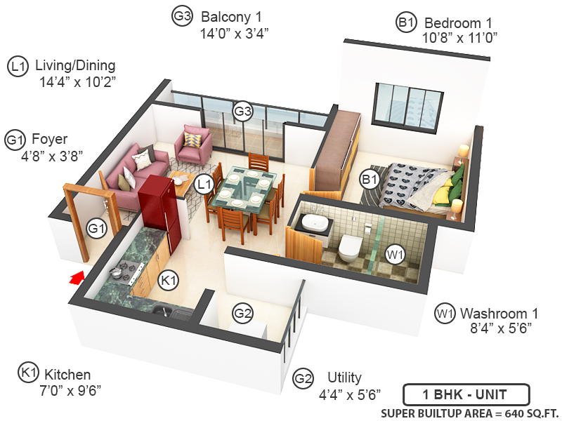 3DFloorPlan of SJR Hamilton Homes