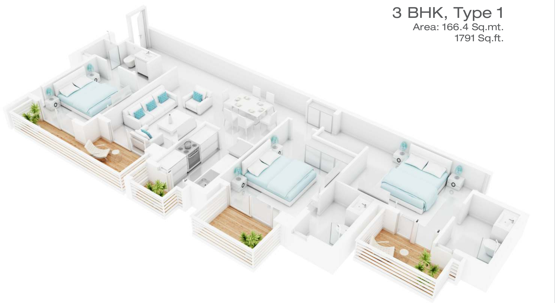 3DFloorPlan of Godrej Oasis