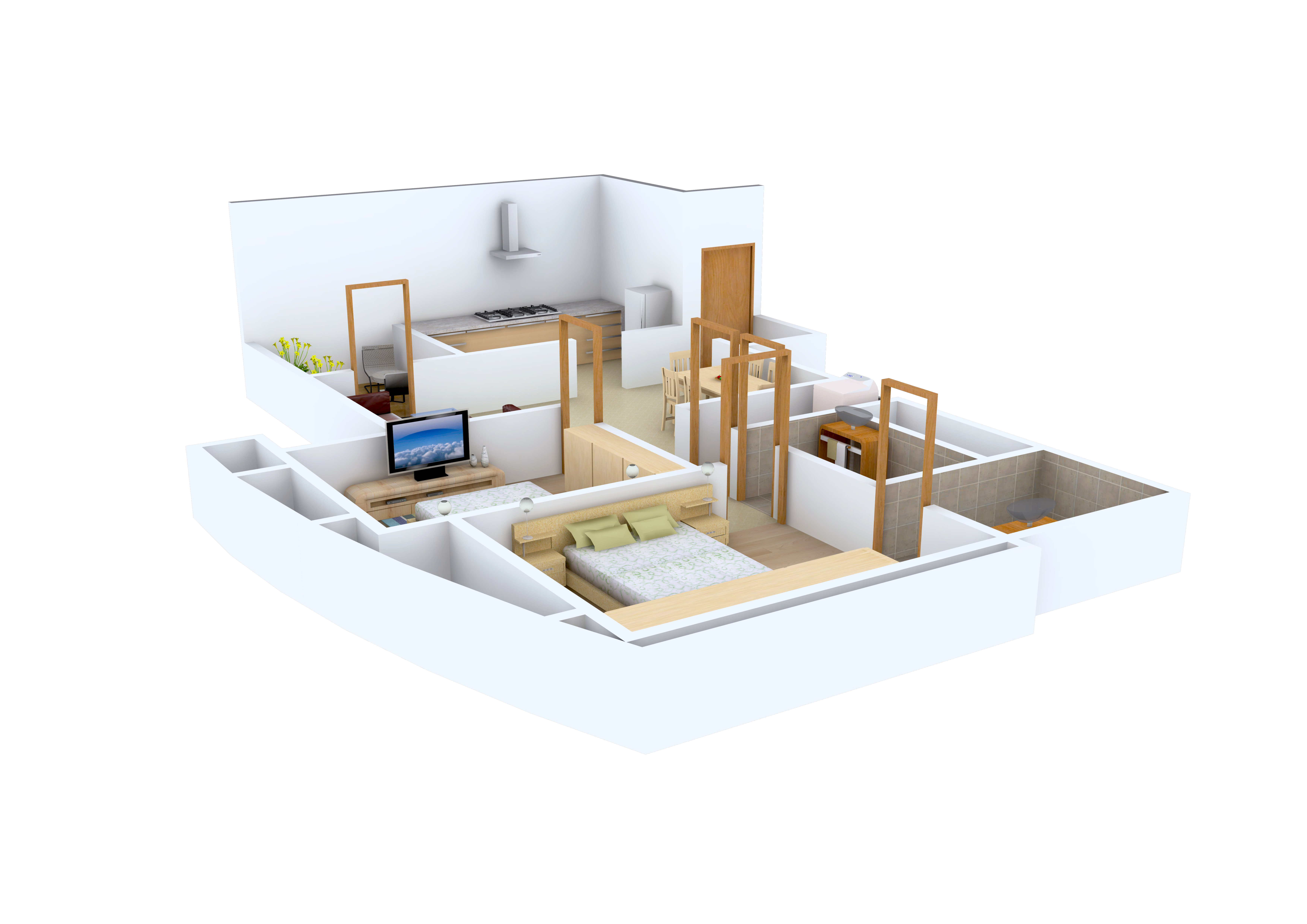 3DFloorPlan of Madhuban Serene Spaces