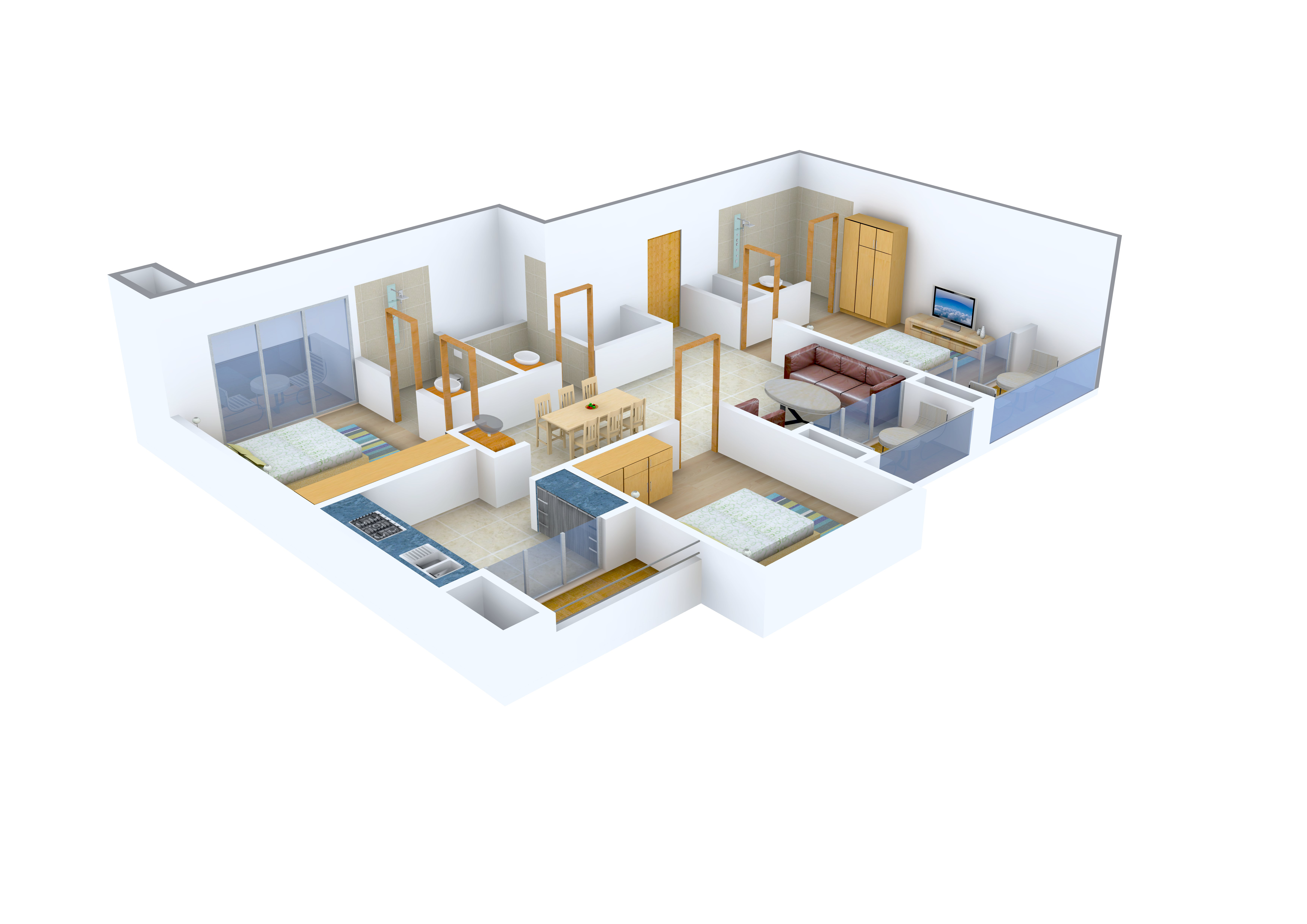 3DFloorPlan of Southern Residency Park