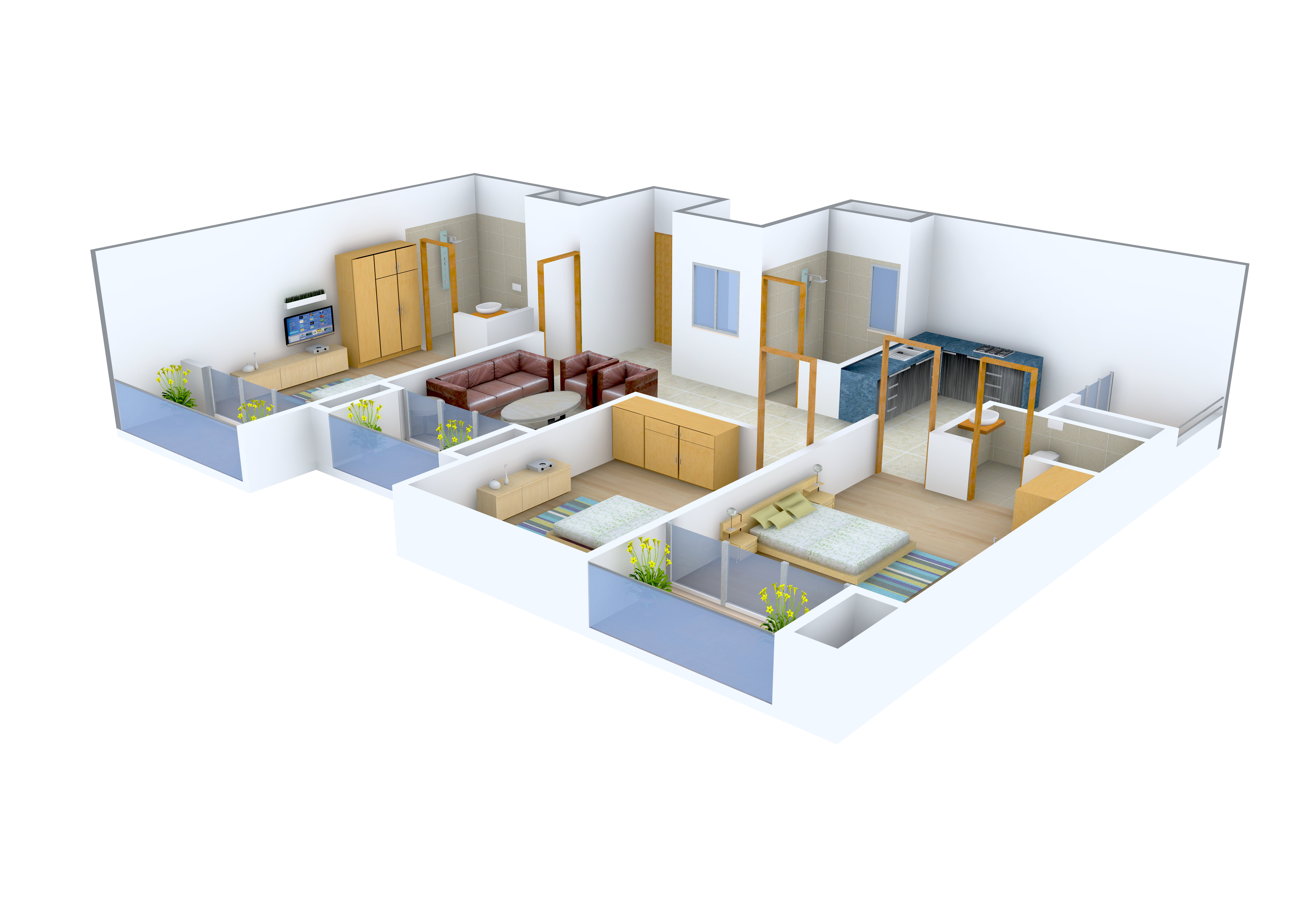 3DFloorPlan of Southern Residency Park