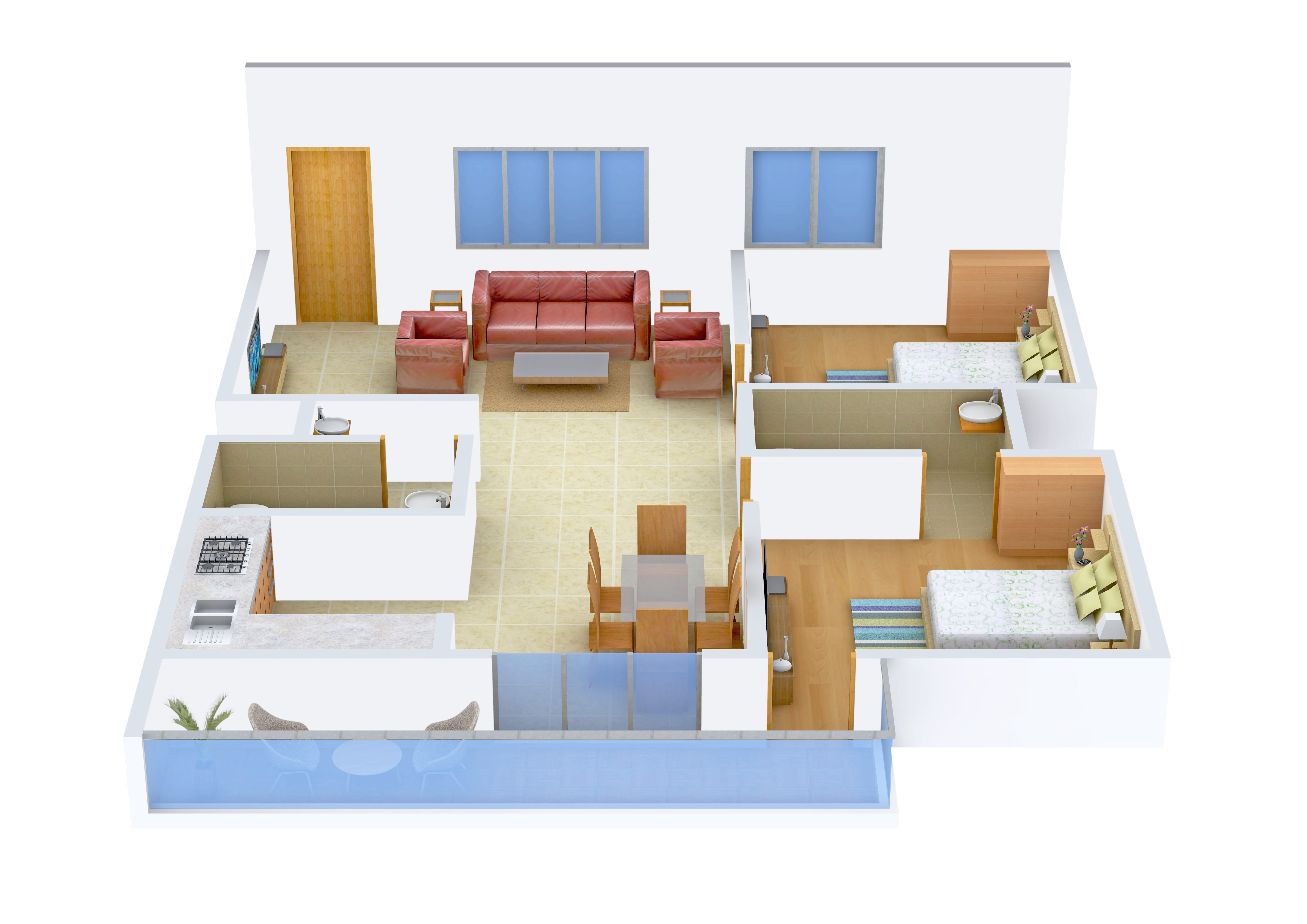3DFloorPlan of Puja Nakshatra