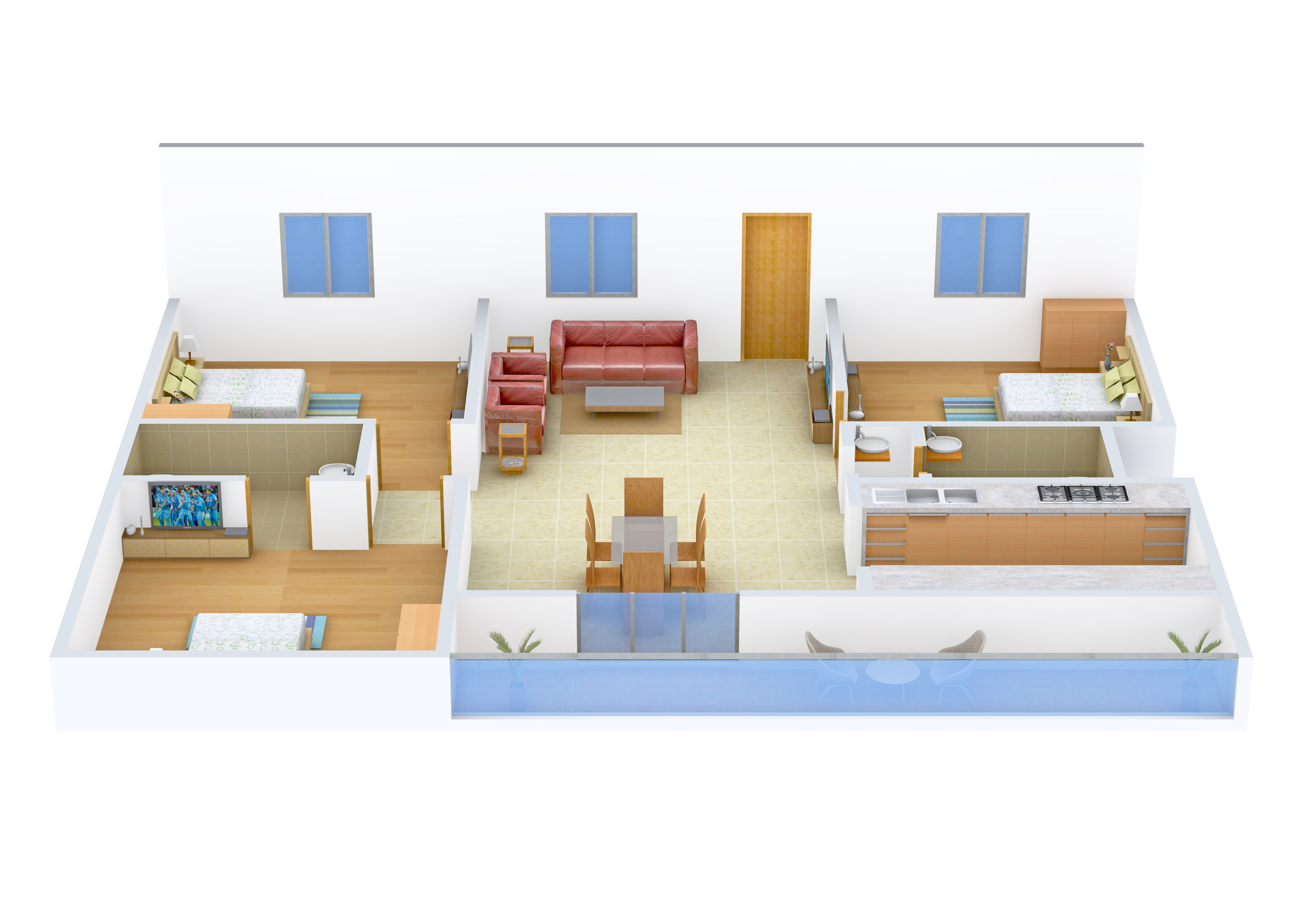 3DFloorPlan of Puja Nakshatra