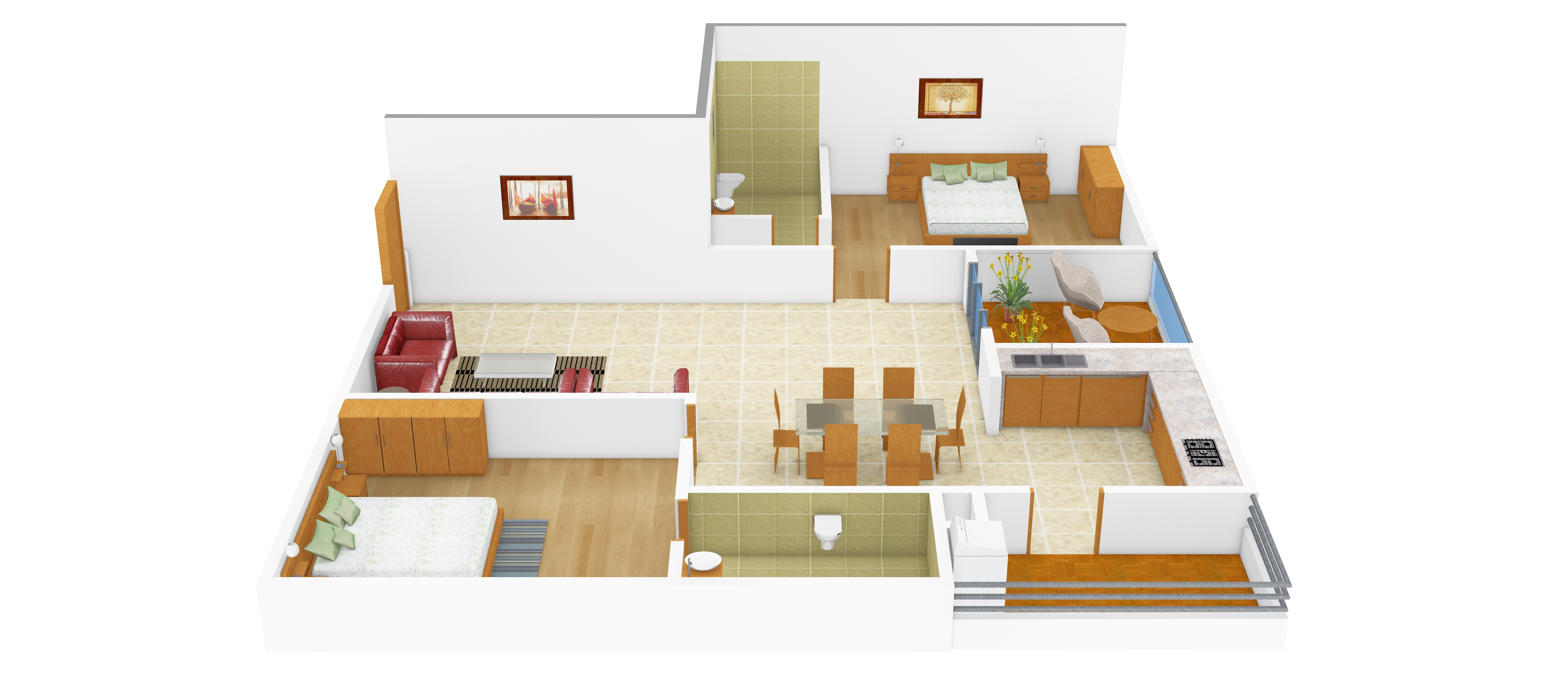 3DFloorPlan of Kriti Gardenia Jasminoides