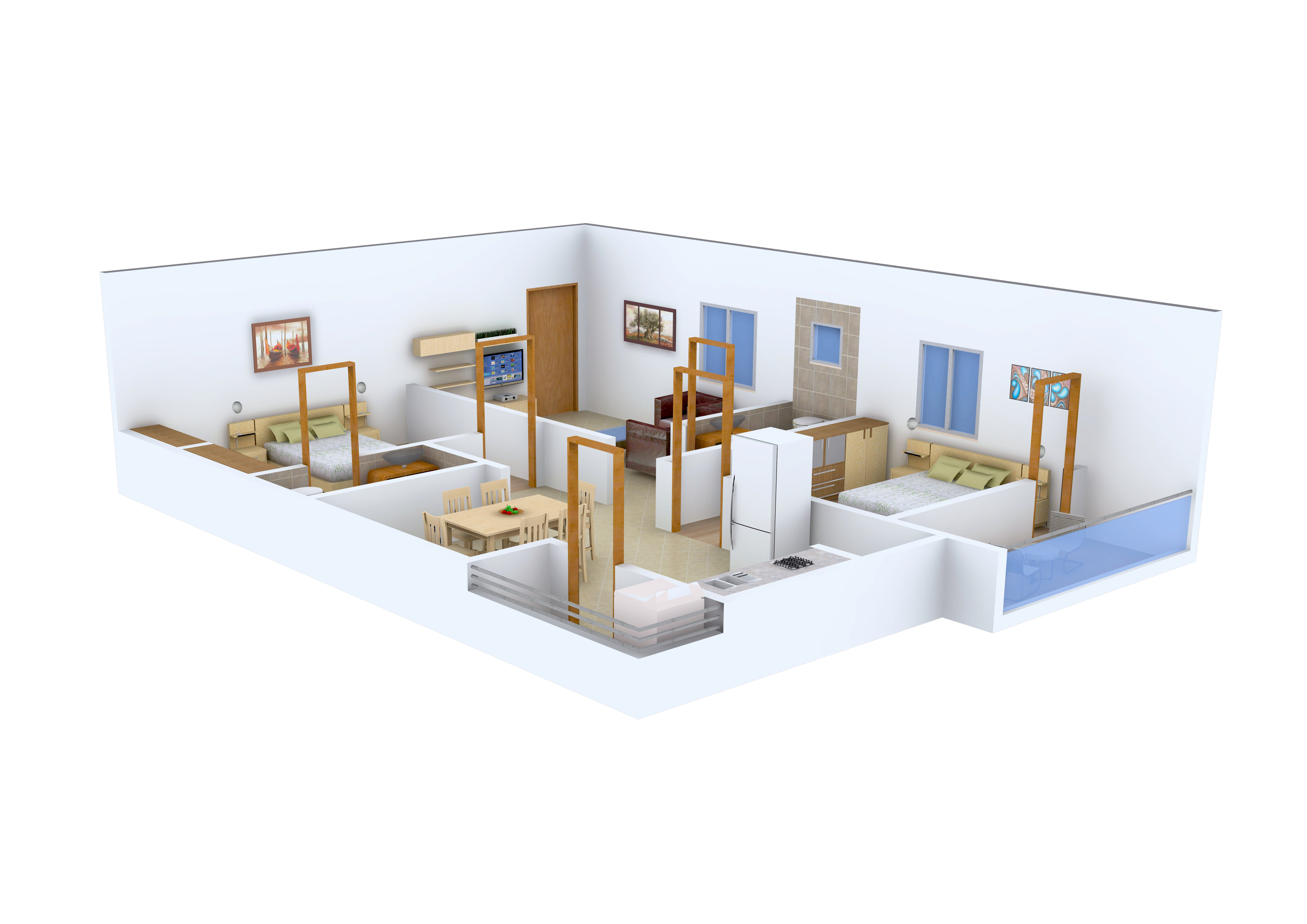 3DFloorPlan of Infocity Majestic