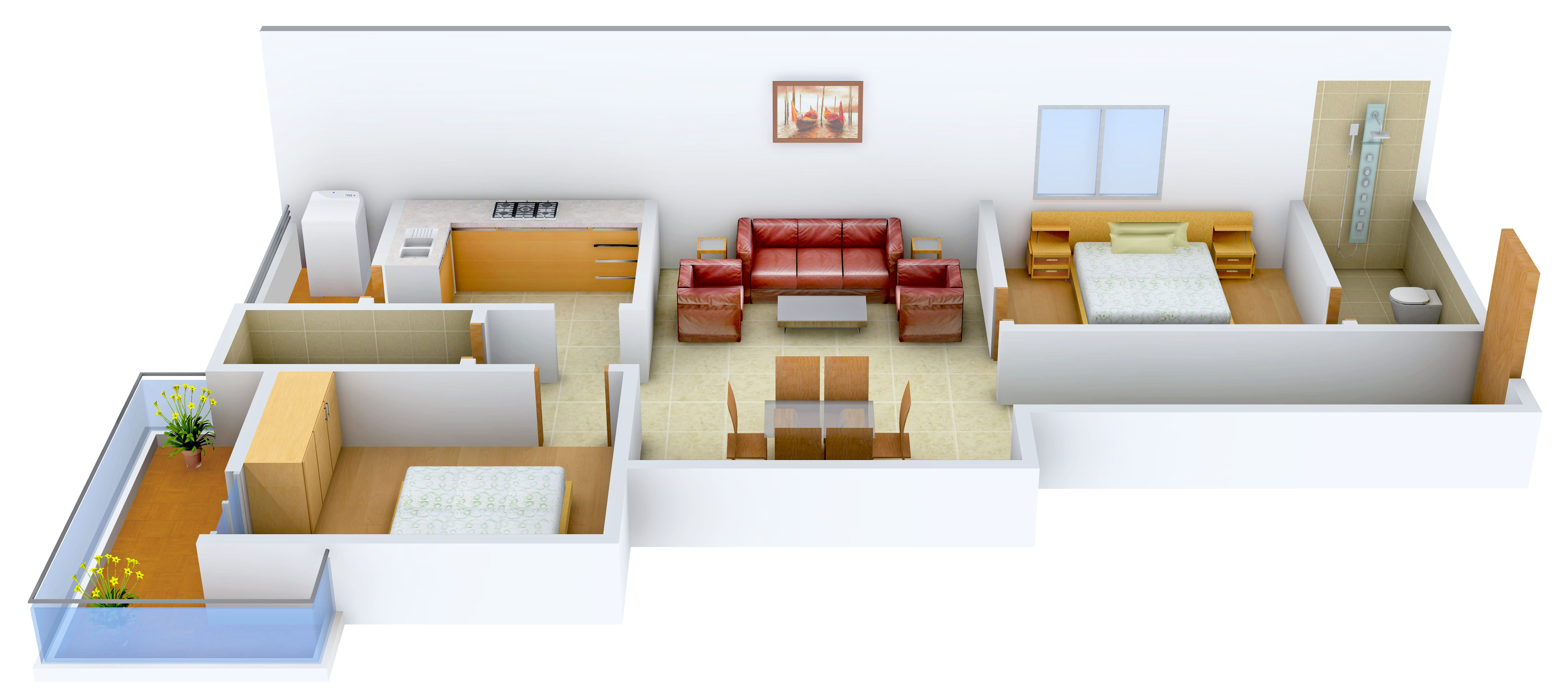 3DFloorPlan of Lunar Gardenia