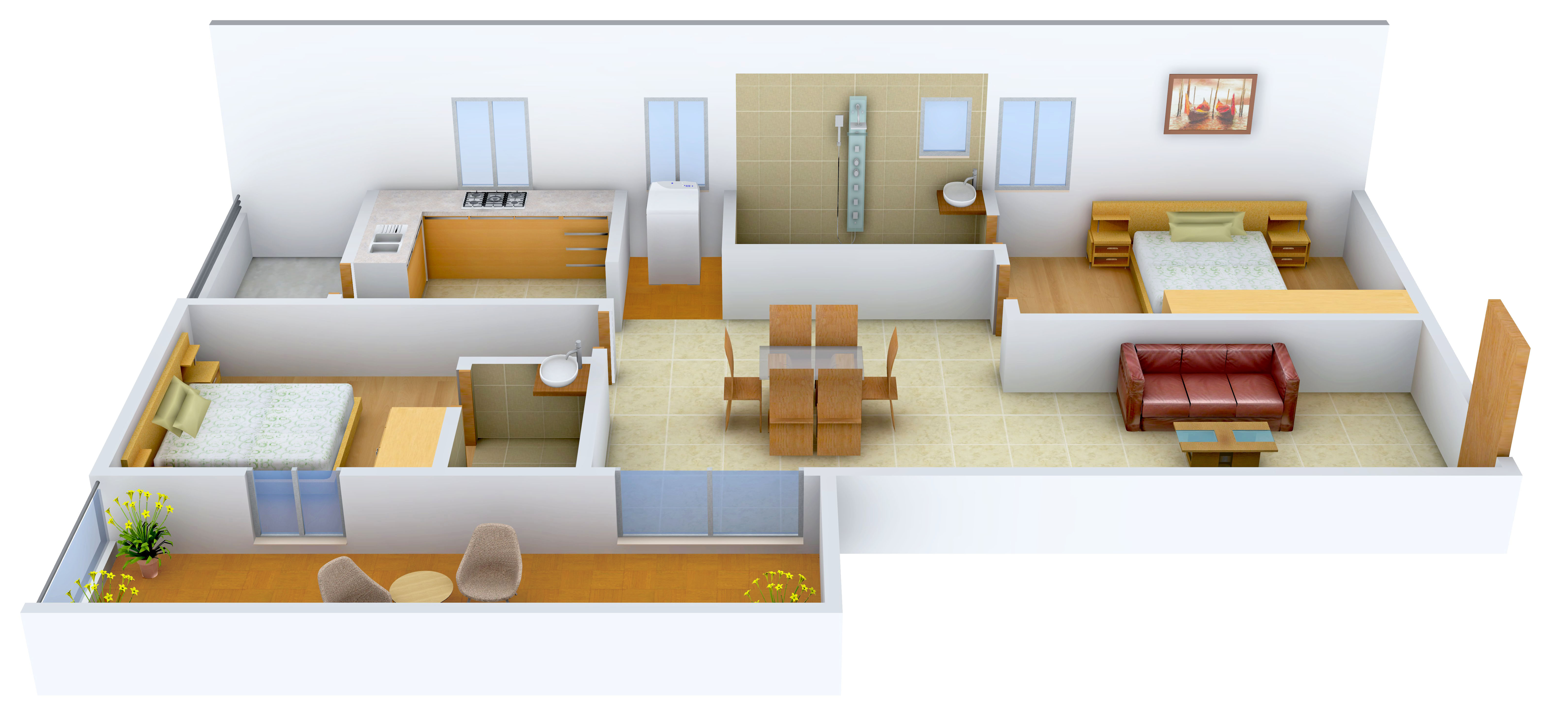 3DFloorPlan of Lunar Gardenia