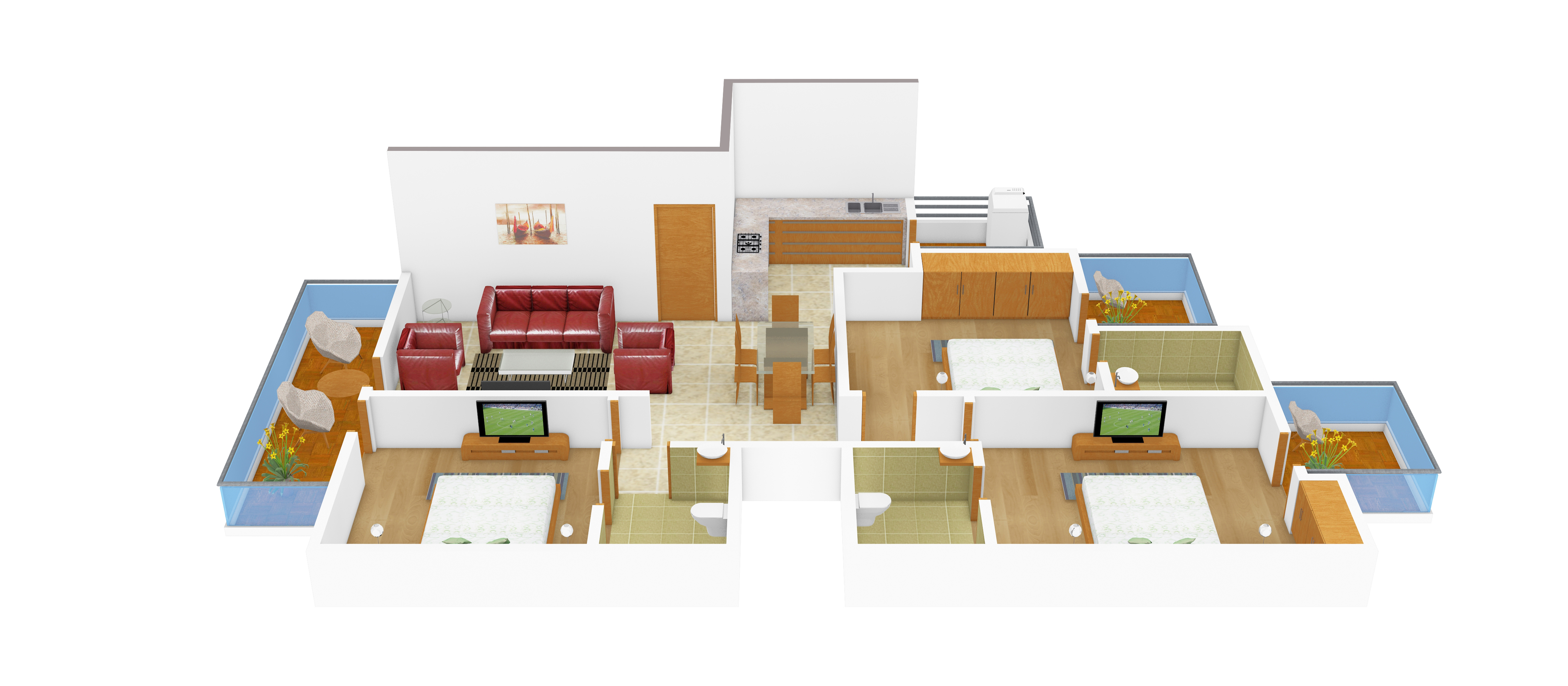 3DFloorPlan of Eldeco Personal Floors