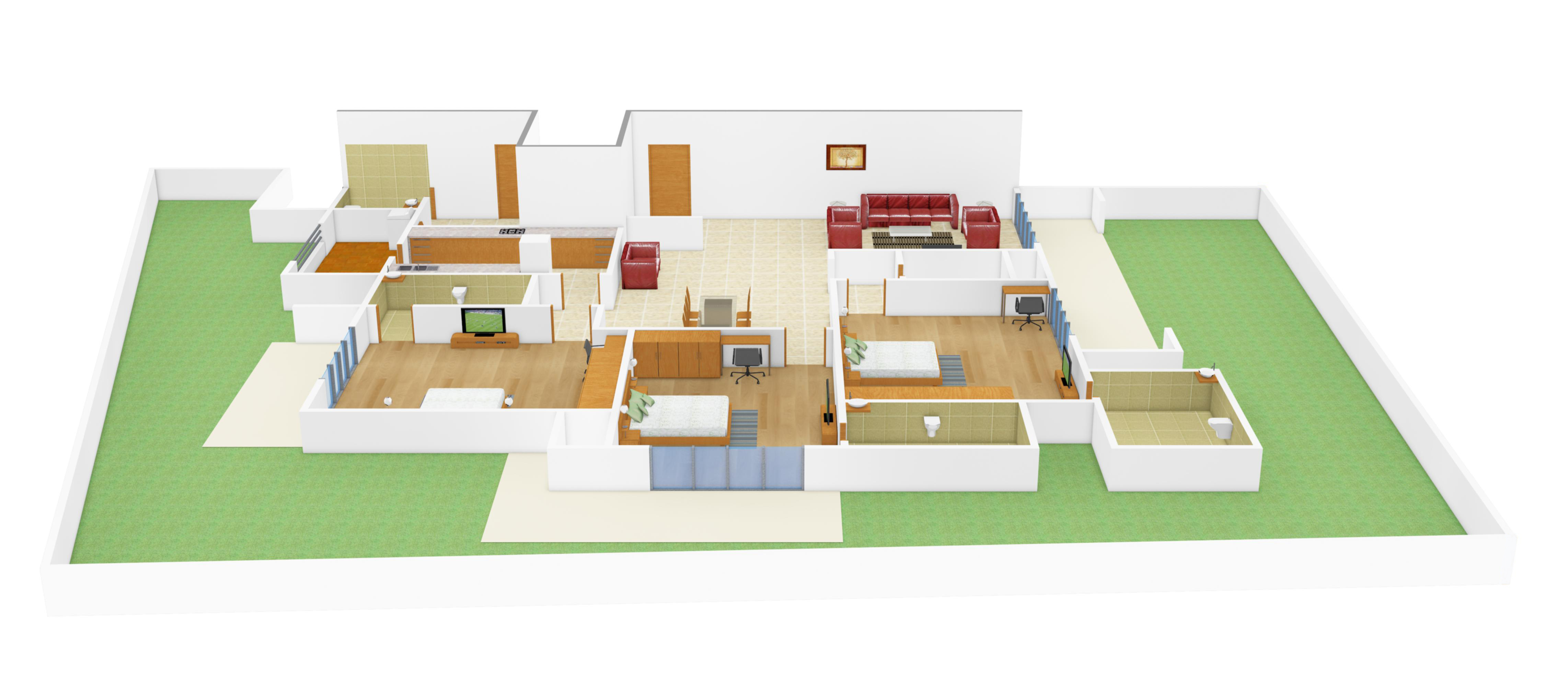3DFloorPlan of Elegant Solitaire