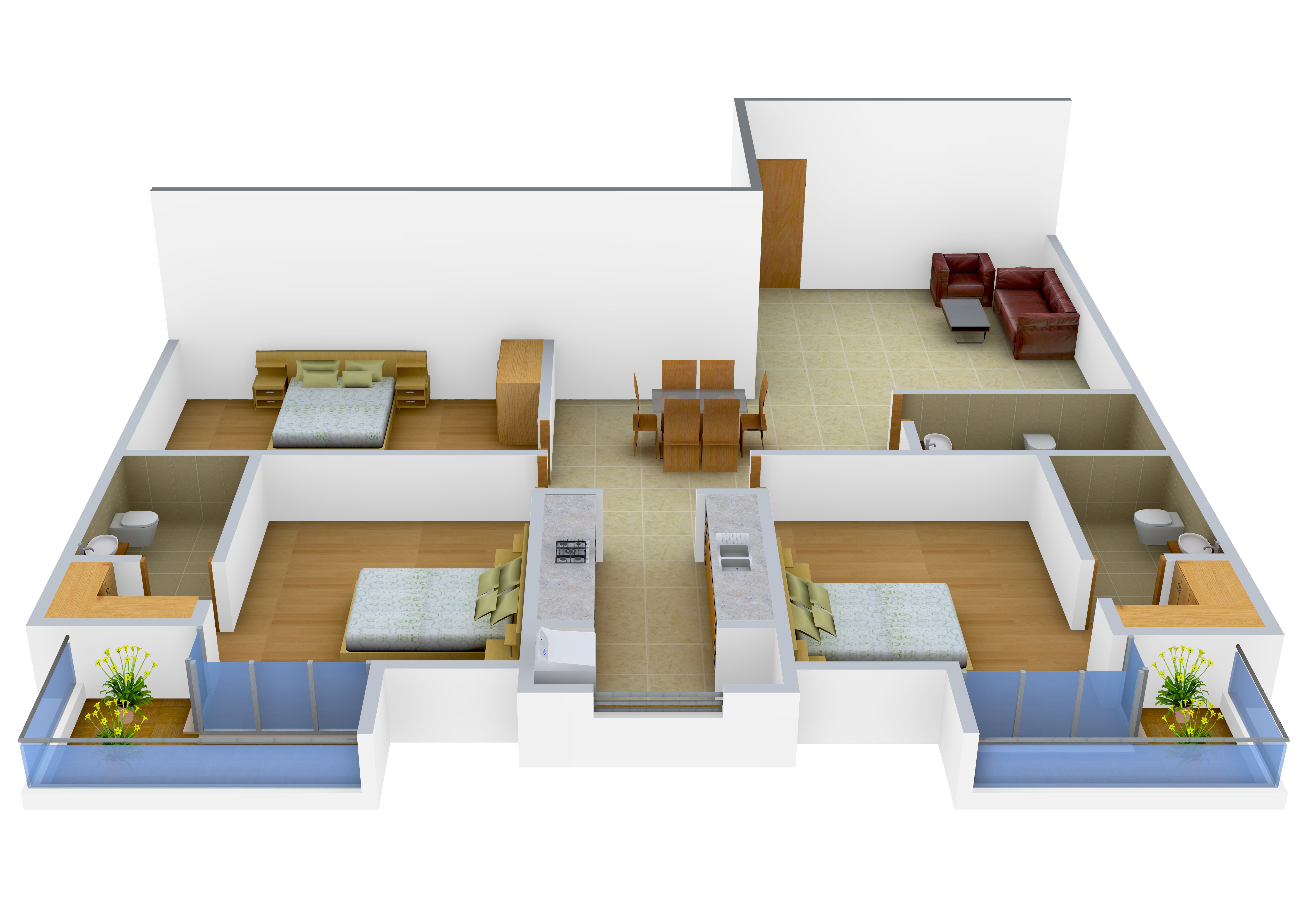 3DFloorPlan of Elegant Elegance